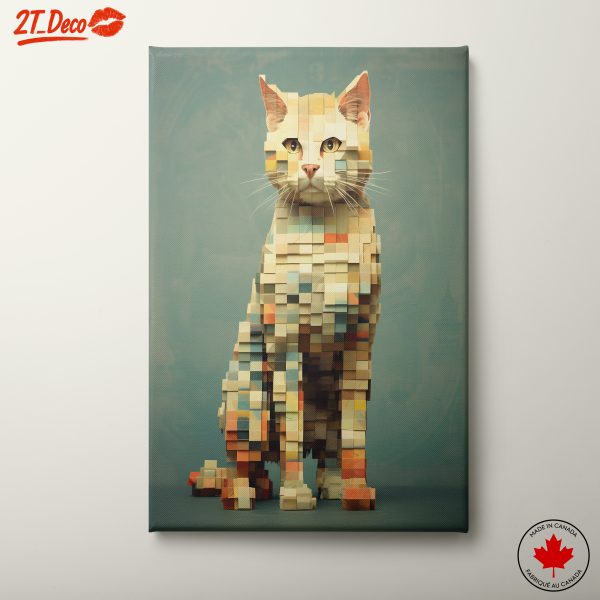 Stylized Cat Art with a Playful Design
