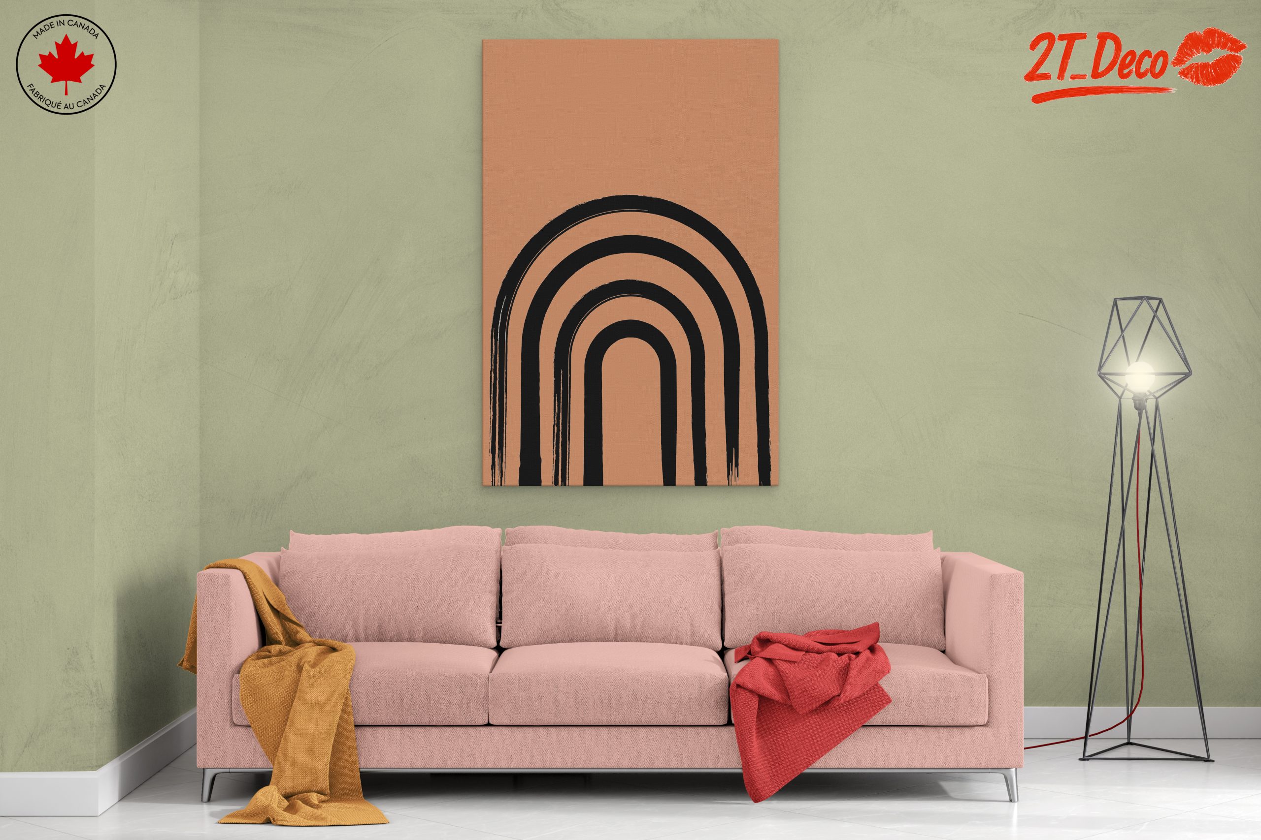 Minimalist Abstract Rainbow Art Design - Image 2