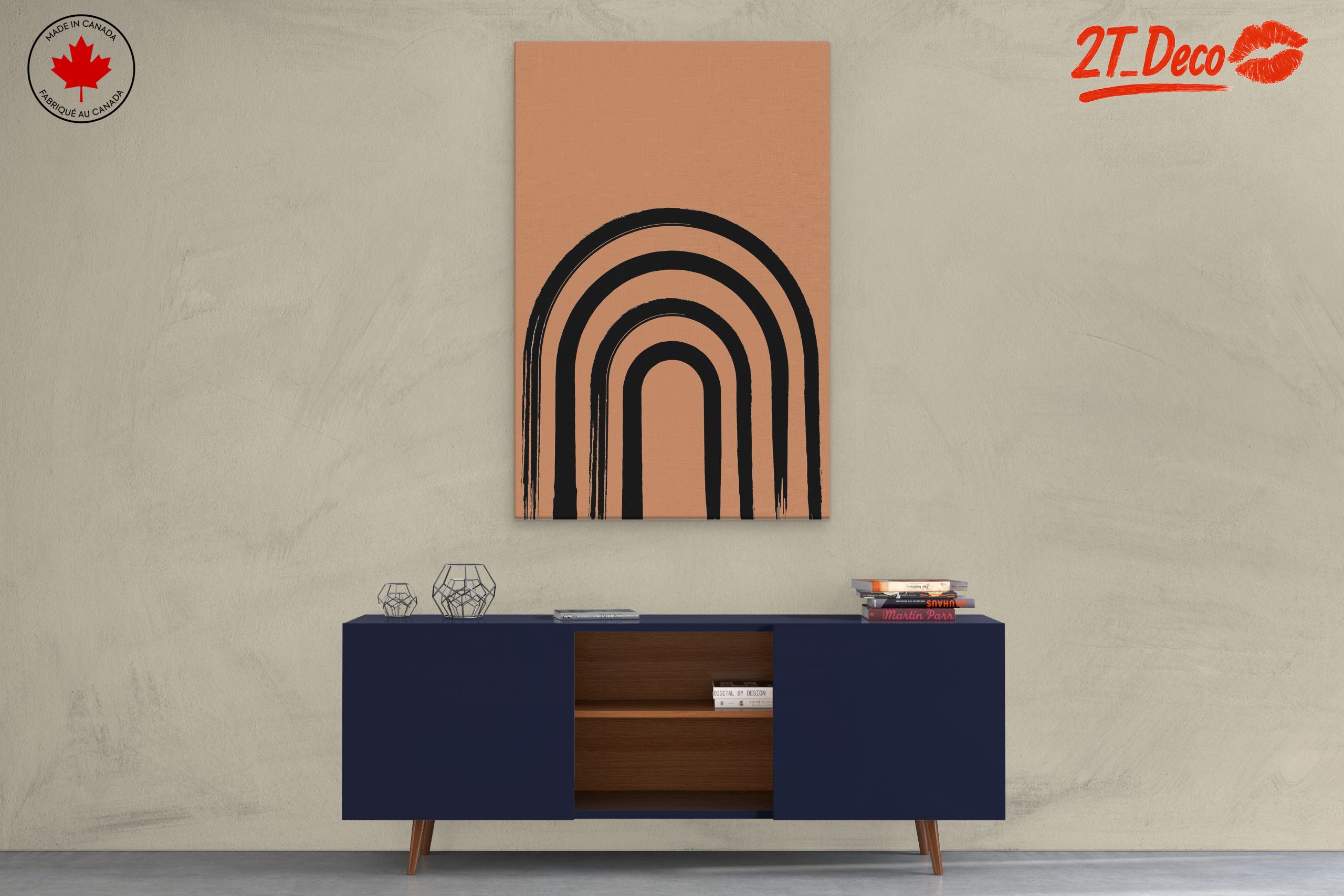 Minimalist Abstract Rainbow Art Design - Image 3