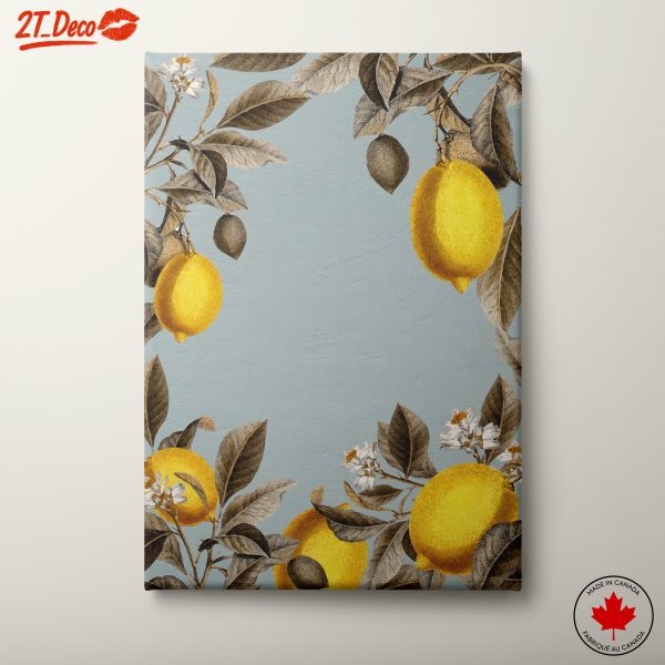 Lemon Branches and Flowers Botanical Art