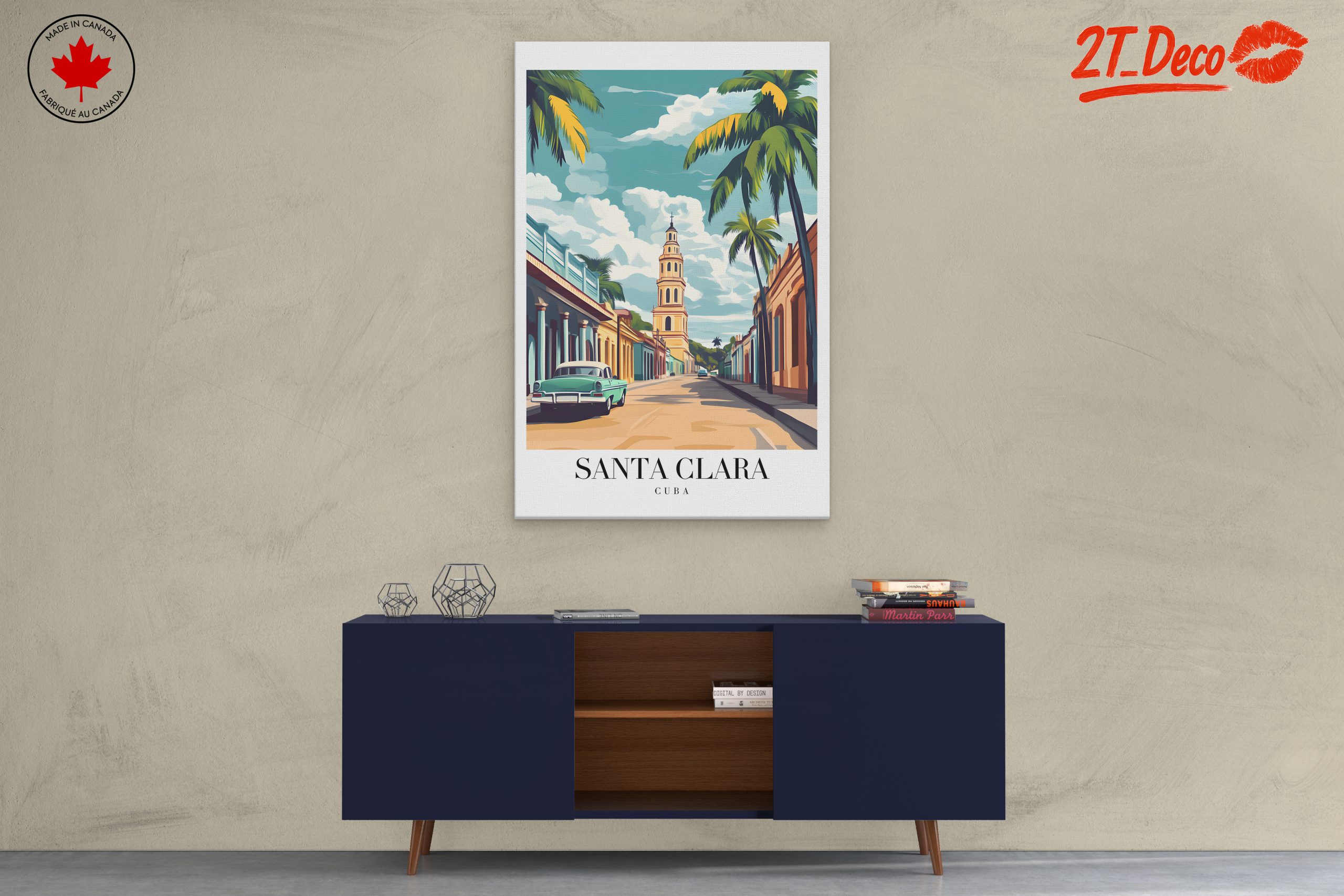 Santa Clara Cuba Vintage Art - Image 3