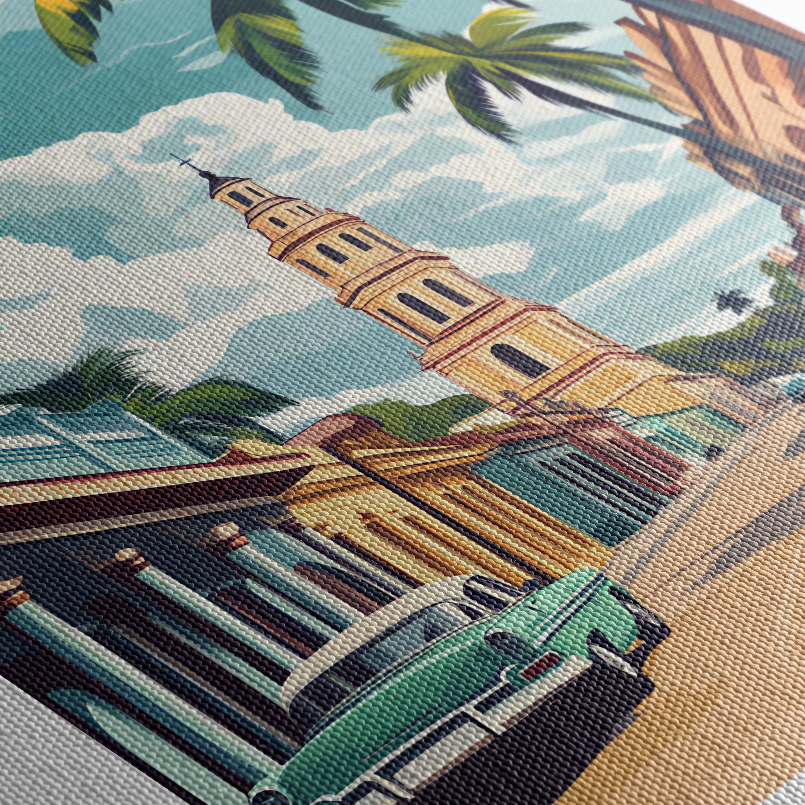 Santa Clara Cuba Vintage Art - Image 5