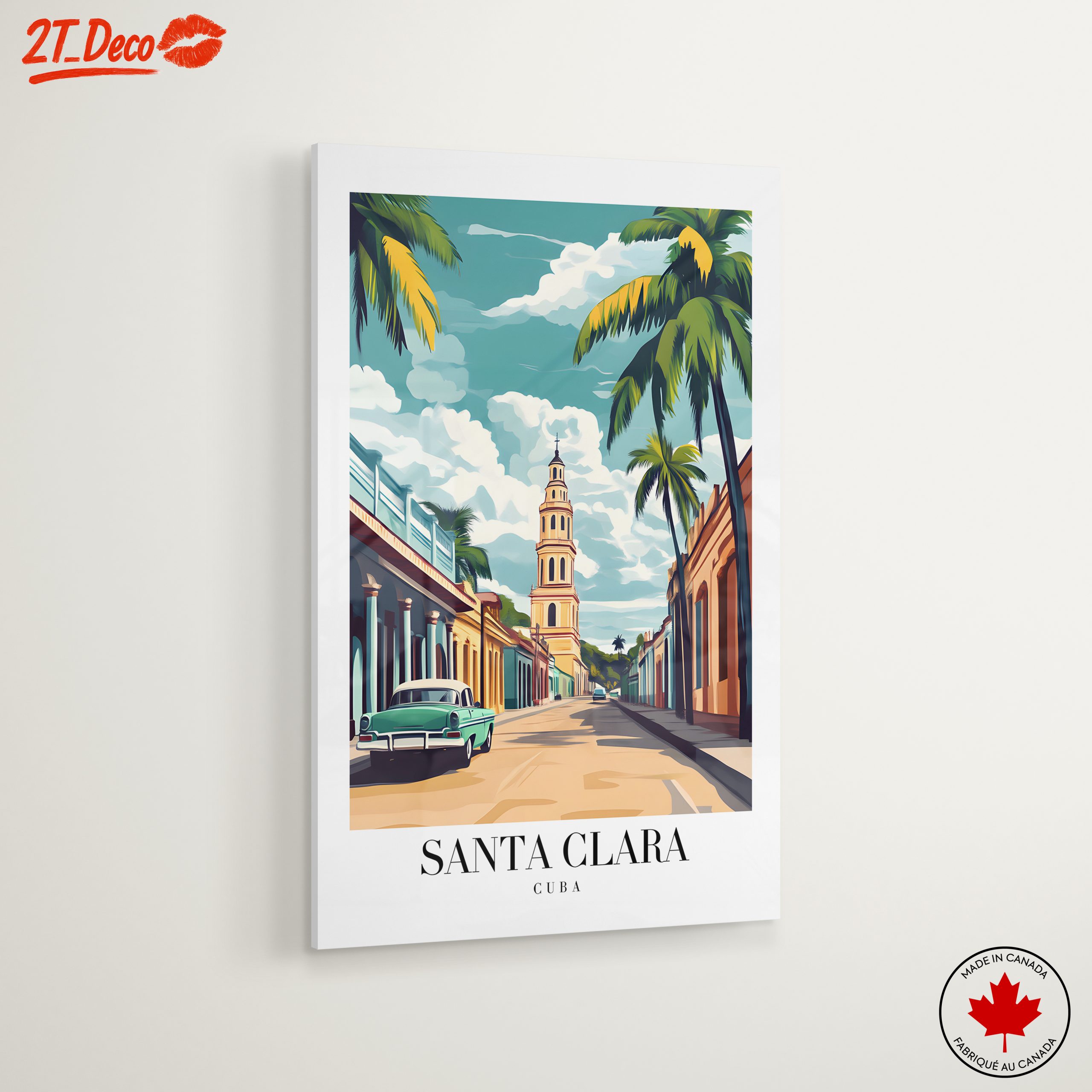 Santa Clara Cuba Vintage Art - Image 6