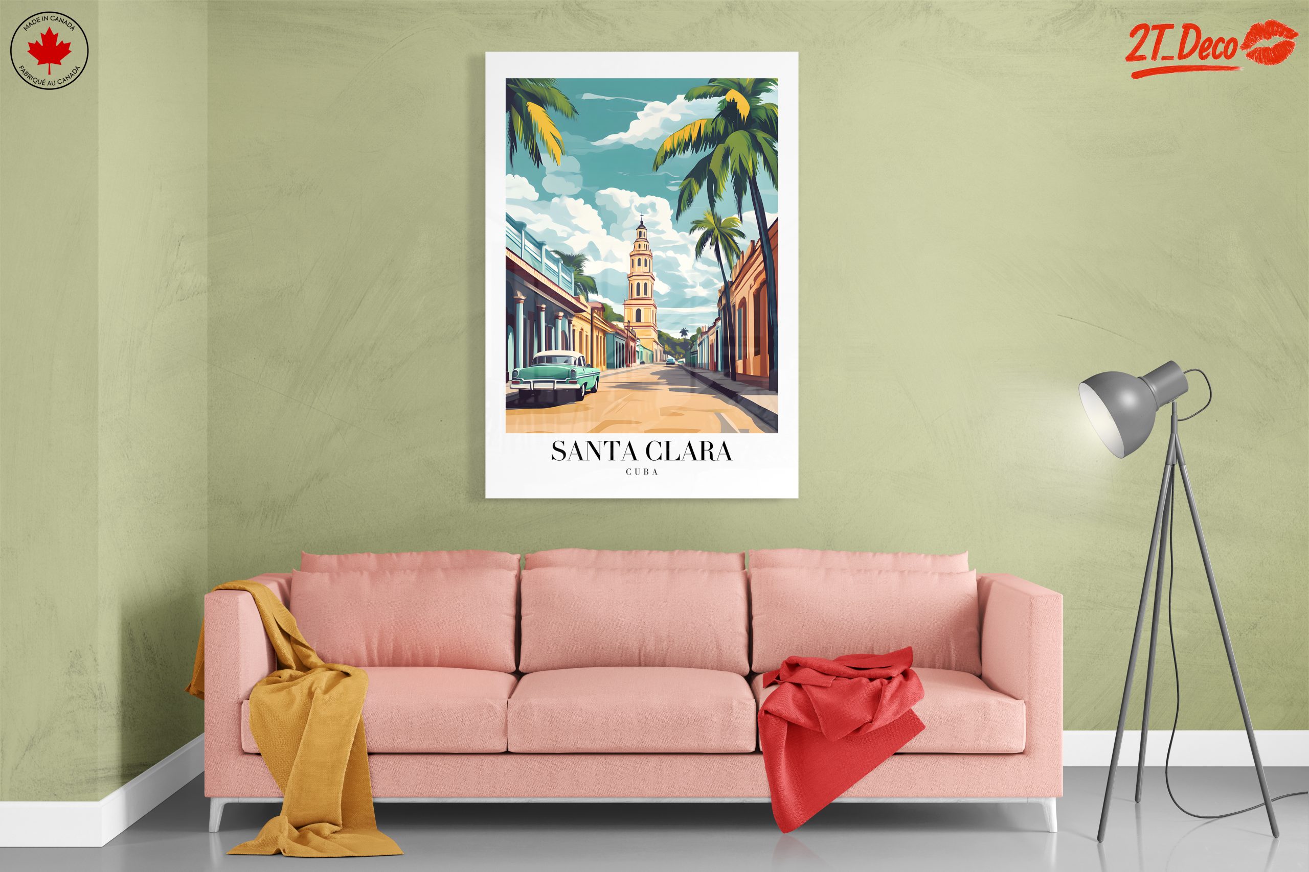 Santa Clara Cuba Vintage Art - Image 7