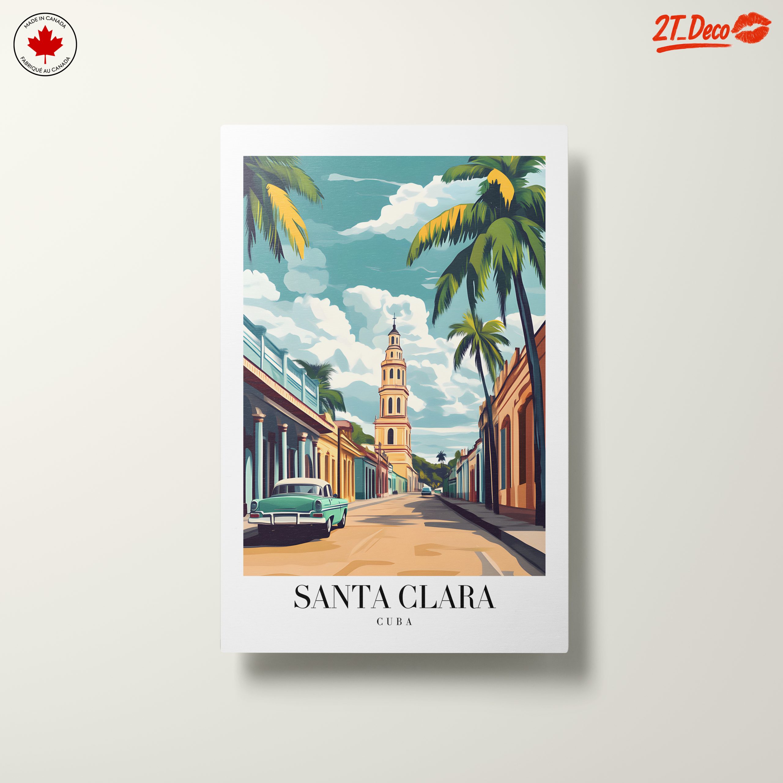 Santa Clara Cuba Vintage Art - Image 10