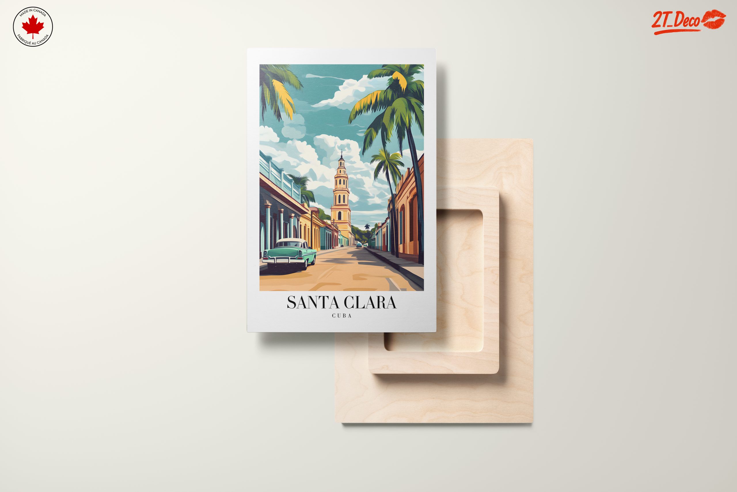 Santa Clara Cuba Vintage Art - Image 11