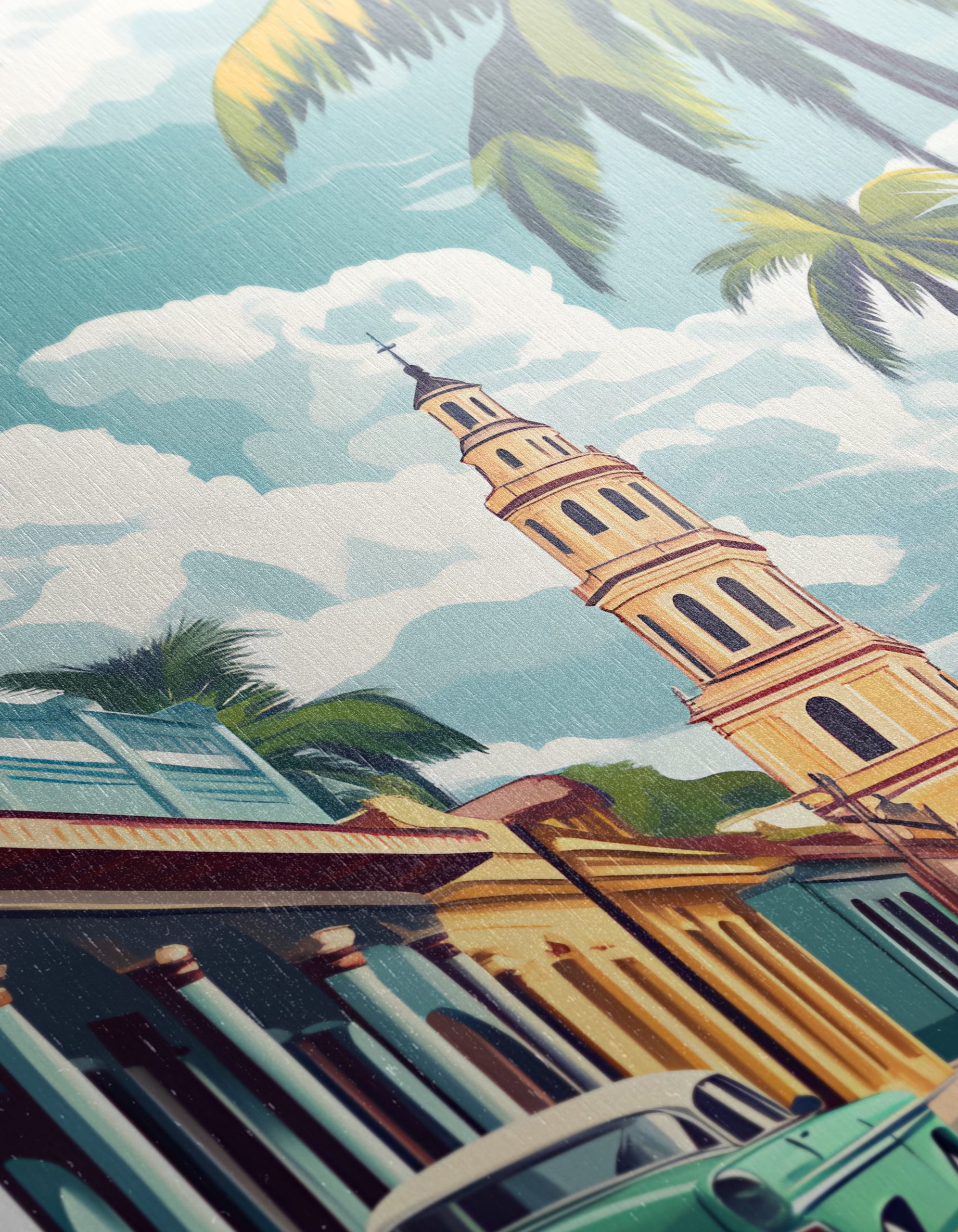 Santa Clara Cuba Vintage Art - Image 12