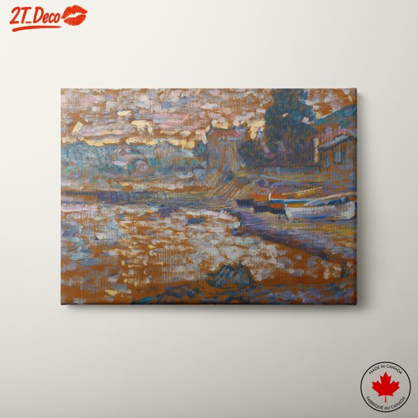 Vibrant Abstract Landscape with Boats 2