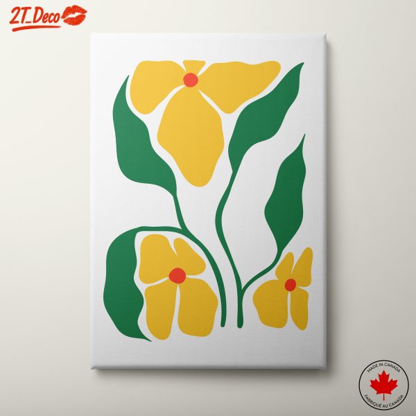 Stylized Yellow Floral Design