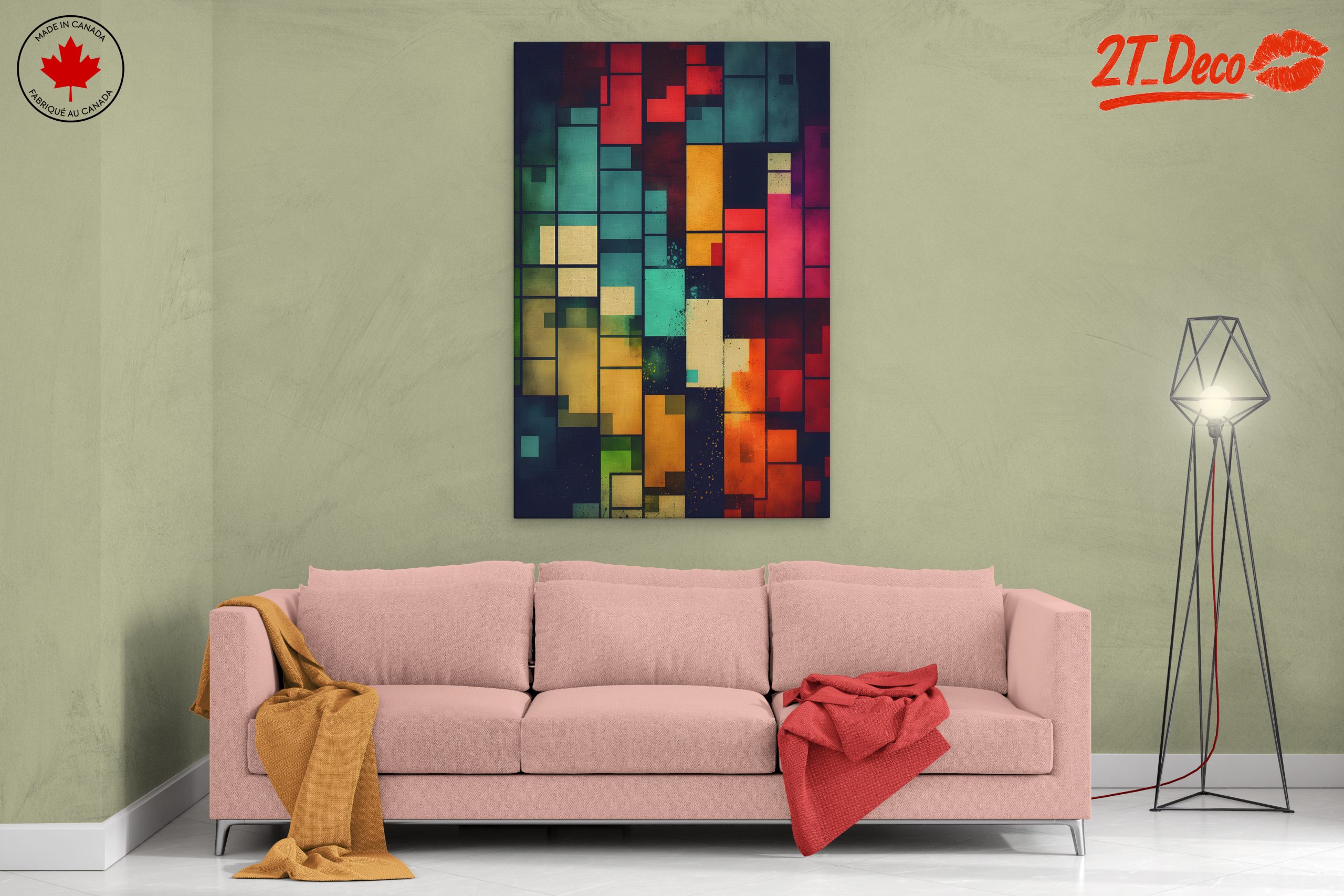 Vibrant Colorful Abstract Interior Artwork - Image 2