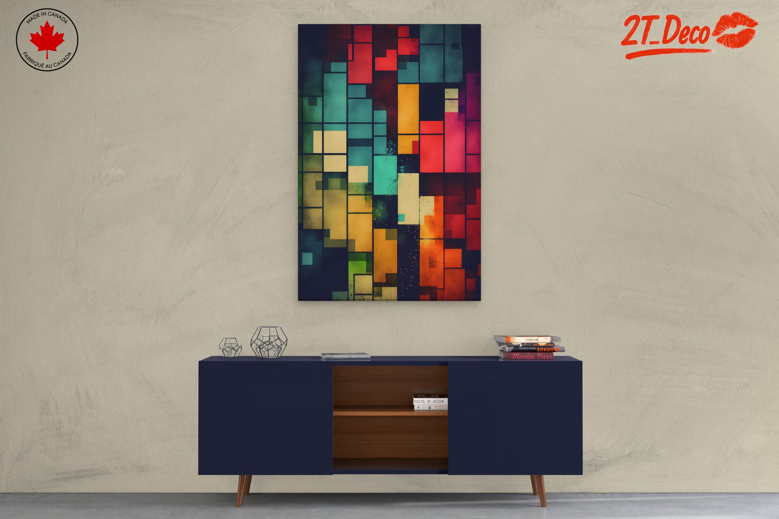 Vibrant Colorful Abstract Interior Artwork - Image 3