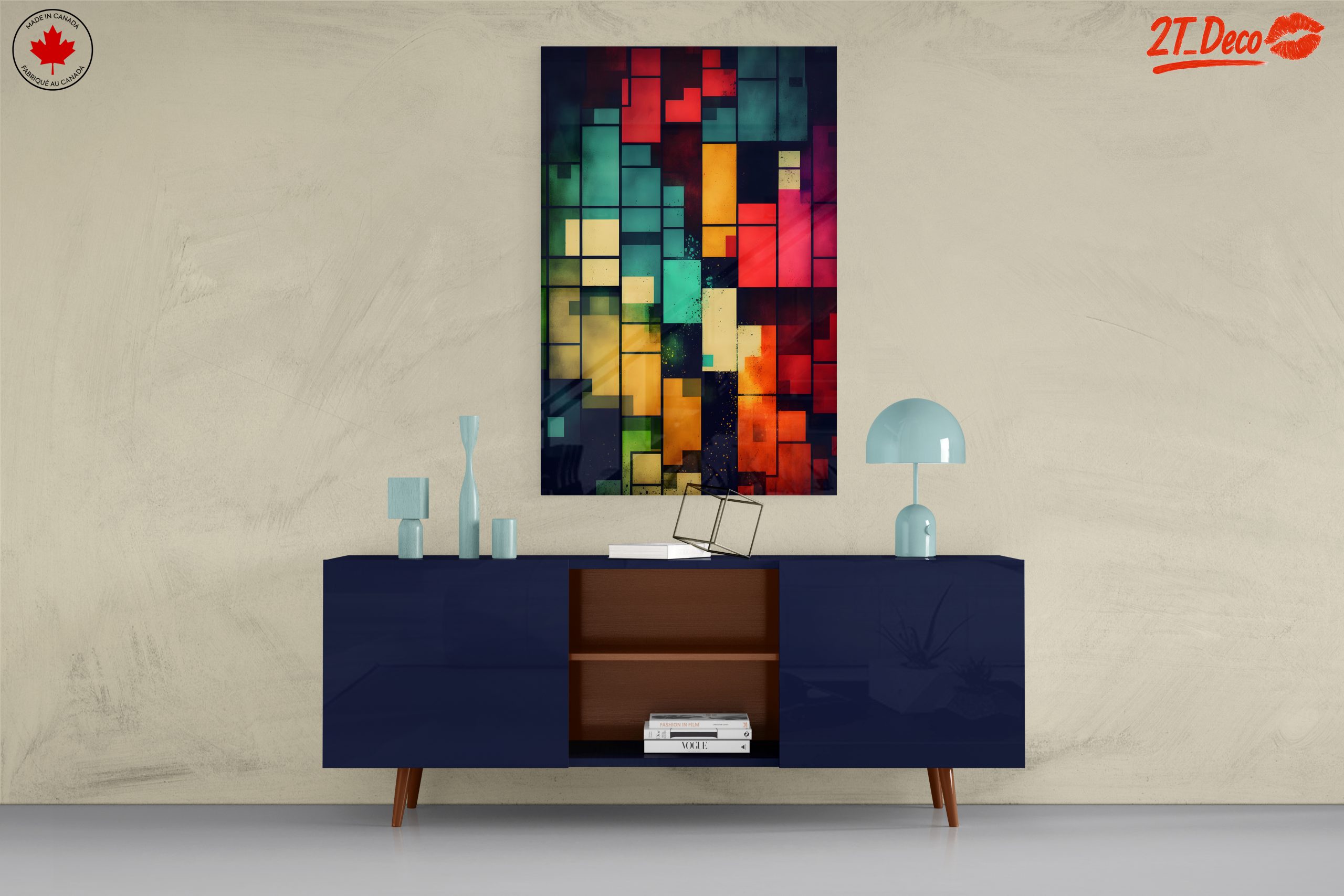 Vibrant Colorful Abstract Interior Artwork - Image 8