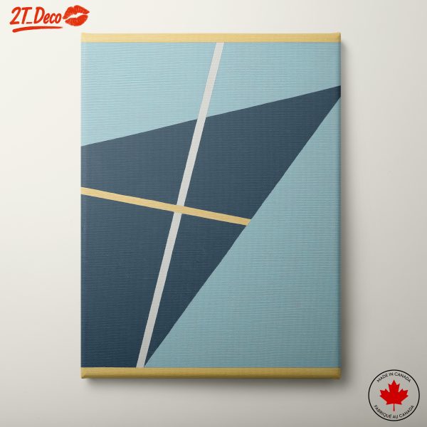 Geometric Abstract Art with Serene Blue Tones