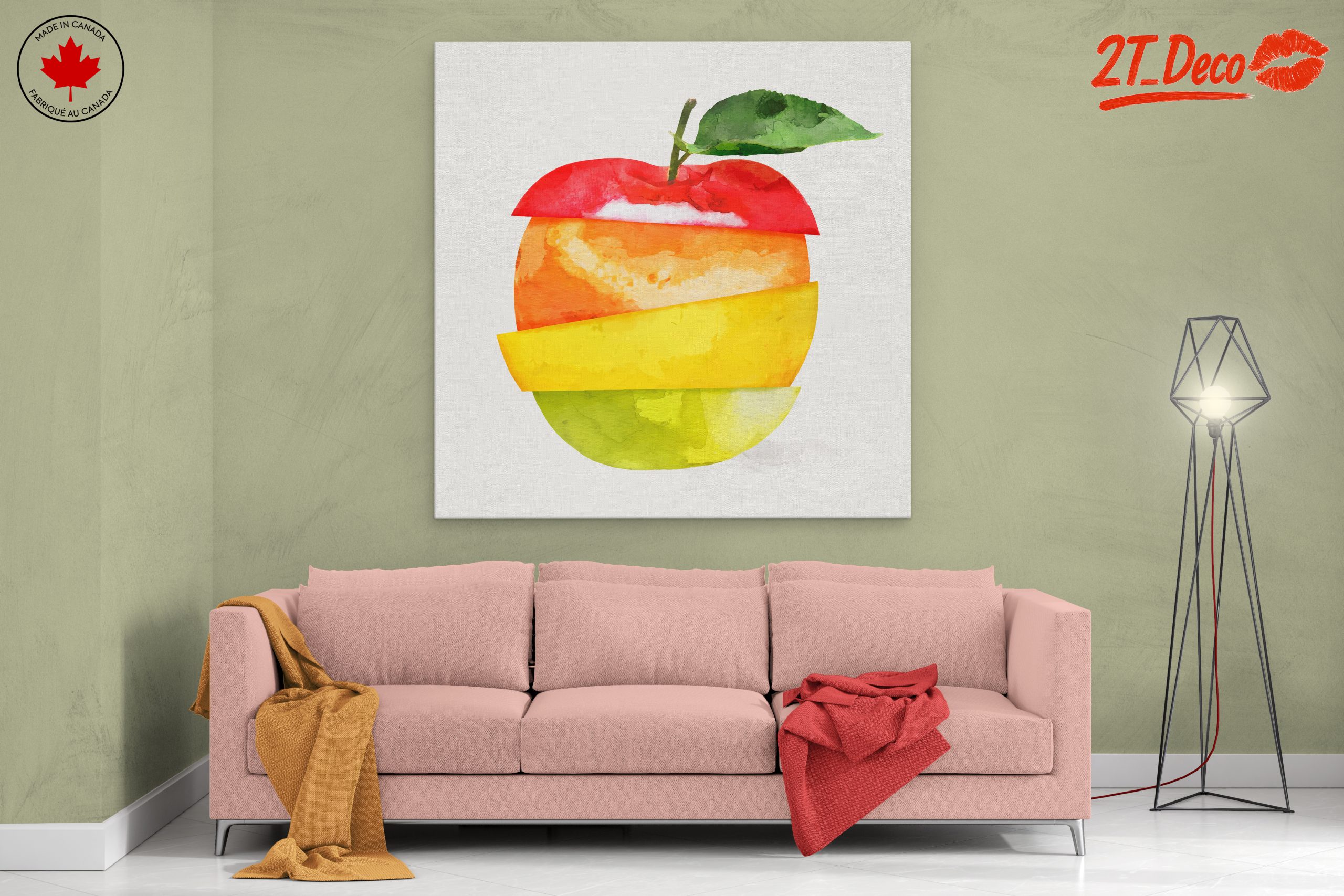 Colorful Abstract Apple Art - Image 2