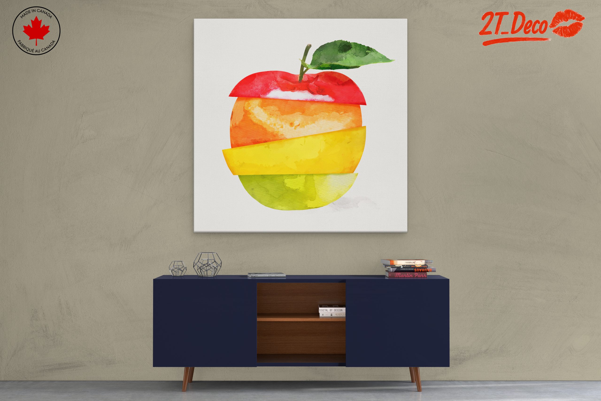 Colorful Abstract Apple Art - Image 3