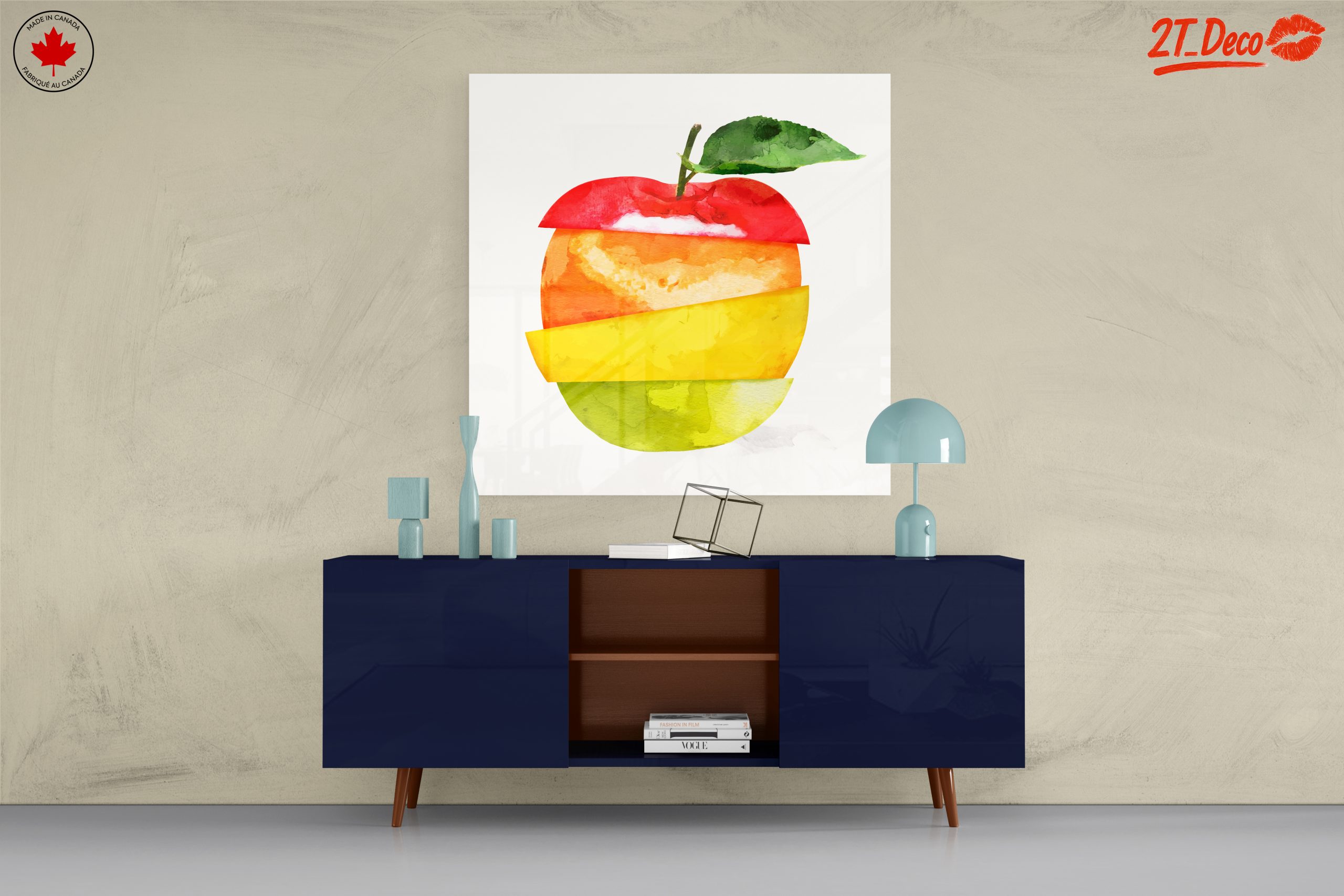 Colorful Abstract Apple Art - Image 8