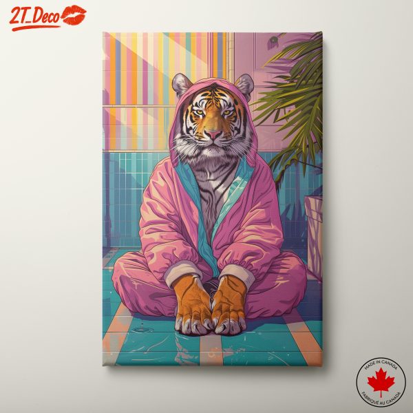 Stylized Tiger Character in Vibrant Attire