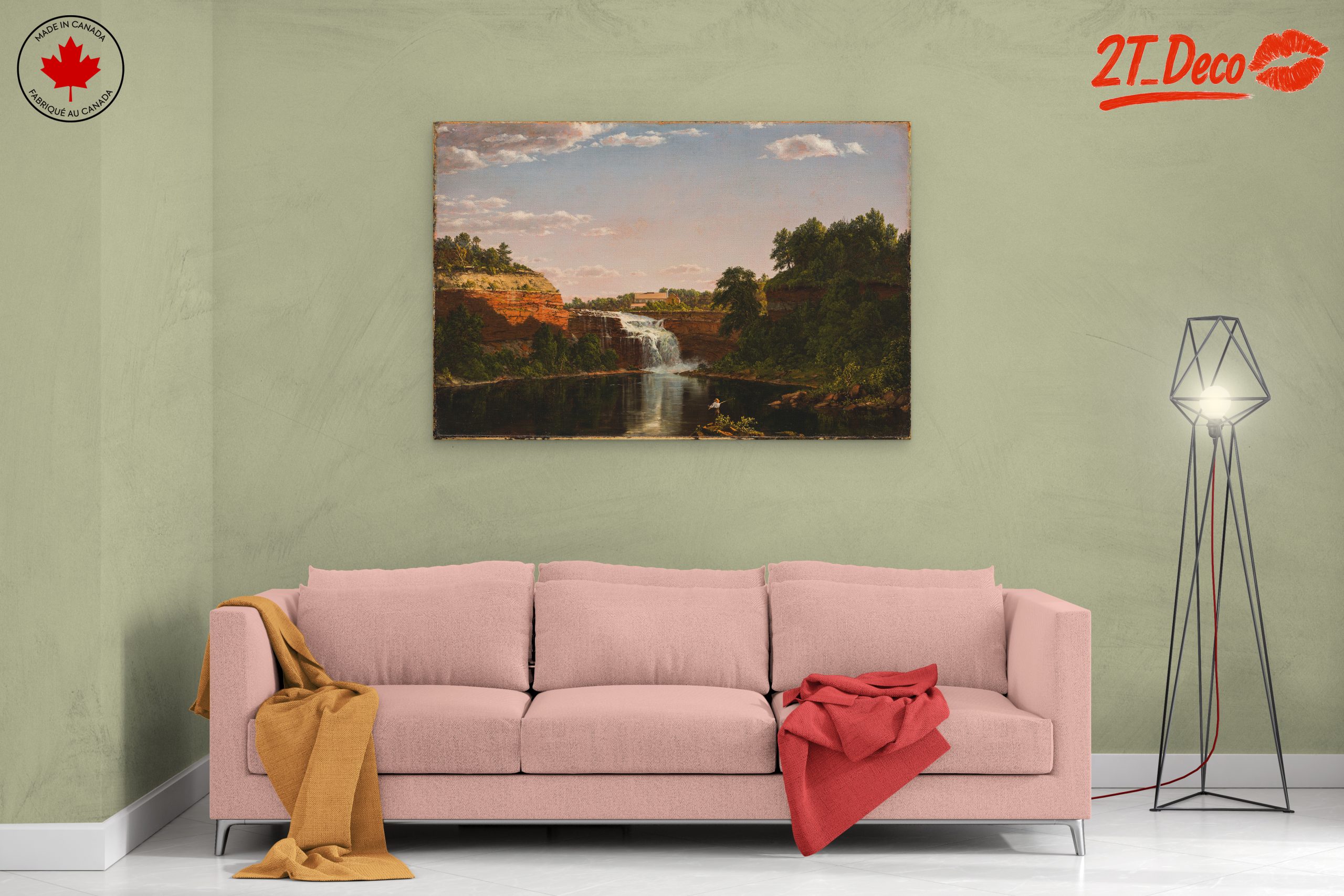Serene Adventure Landscape with Waterfall - Image 2