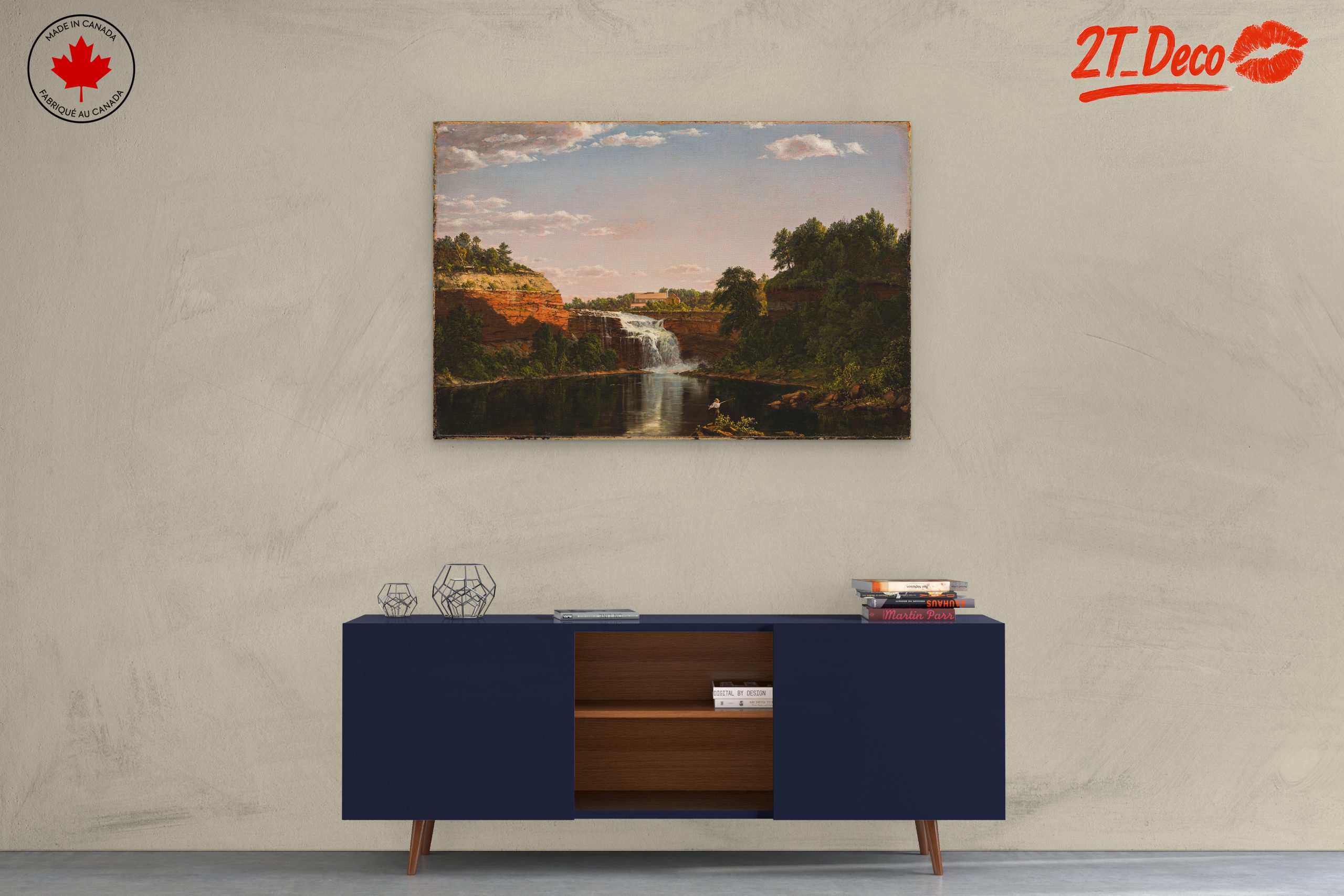 Serene Adventure Landscape with Waterfall - Image 3