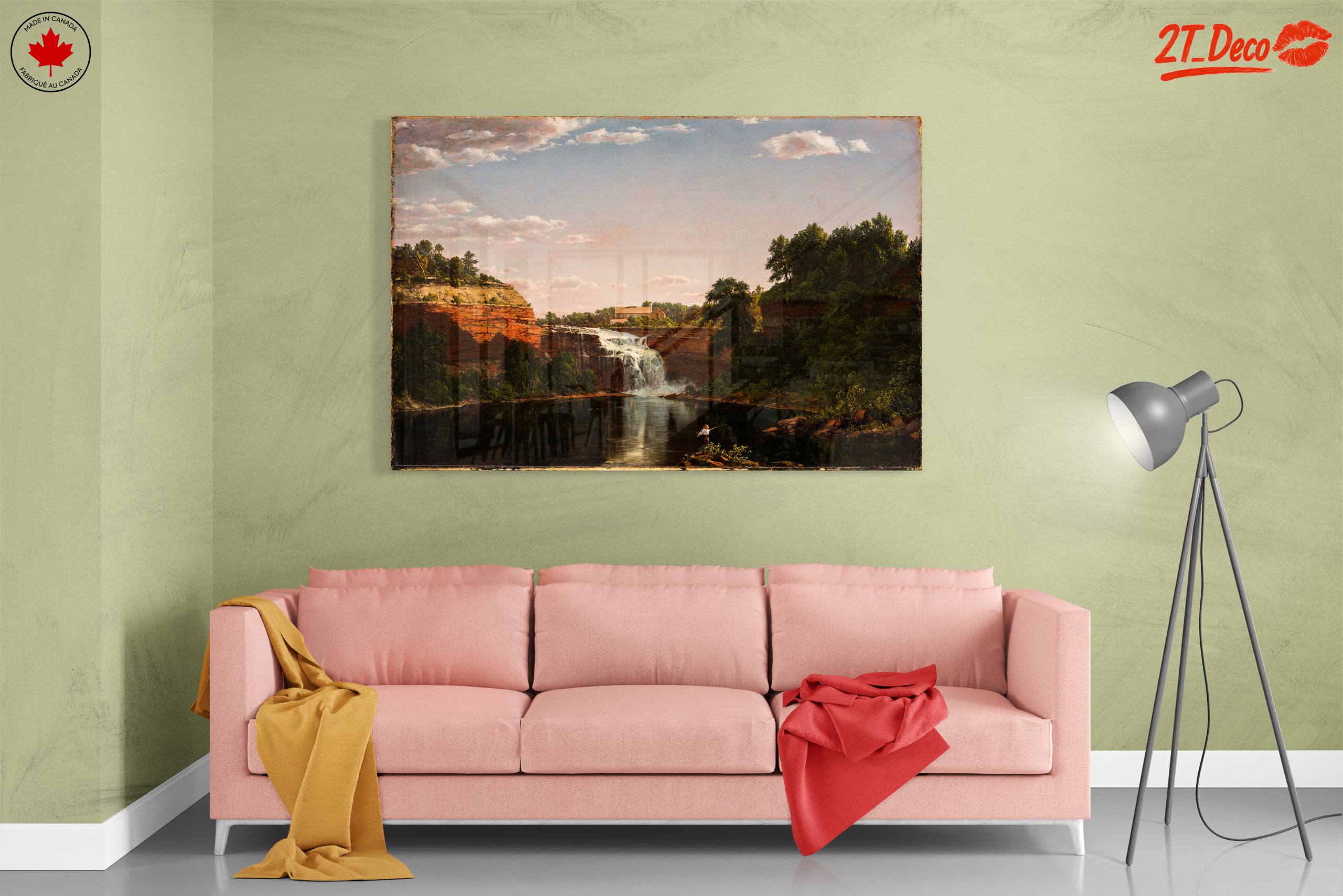 Serene Adventure Landscape with Waterfall - Image 7