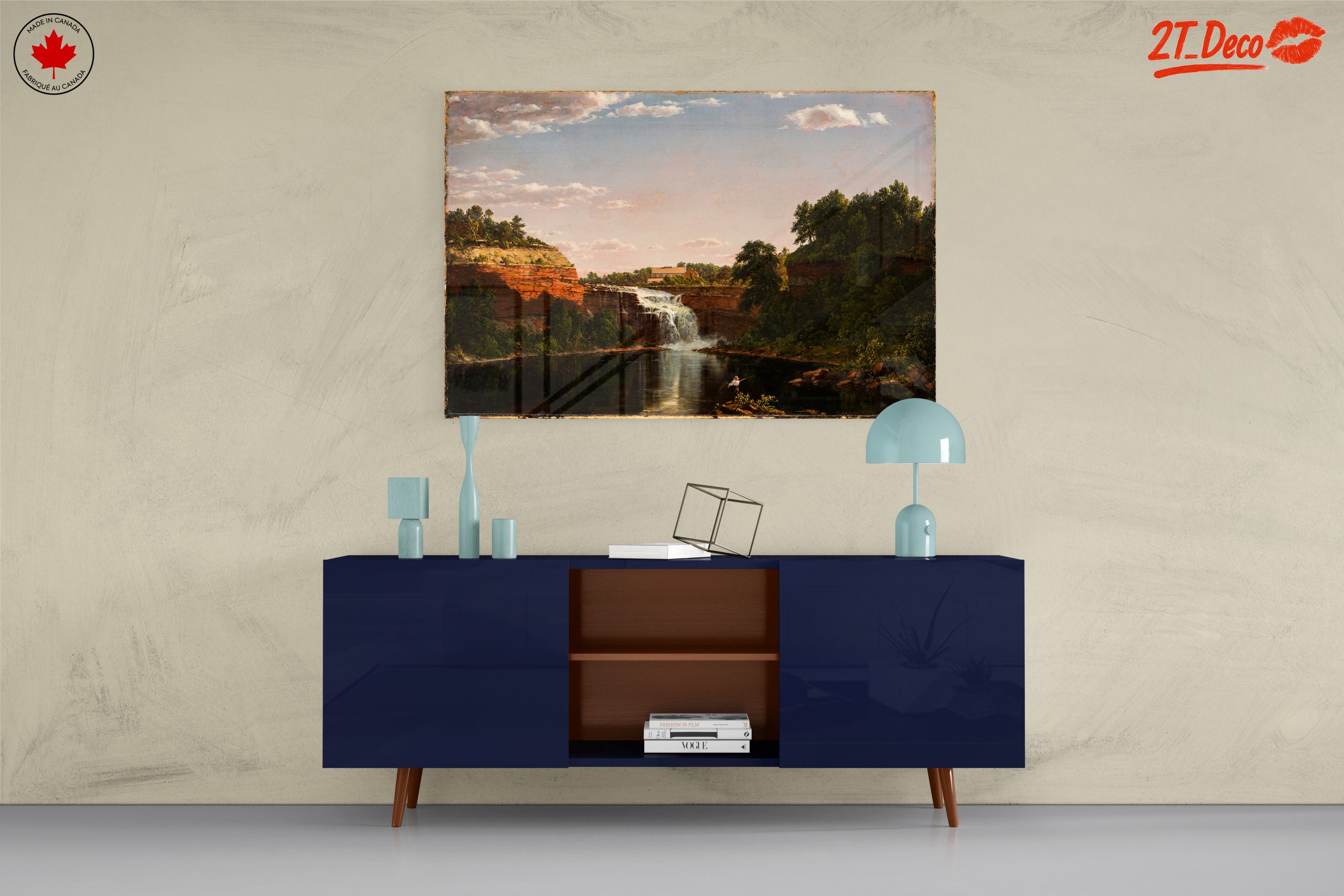 Serene Adventure Landscape with Waterfall - Image 8
