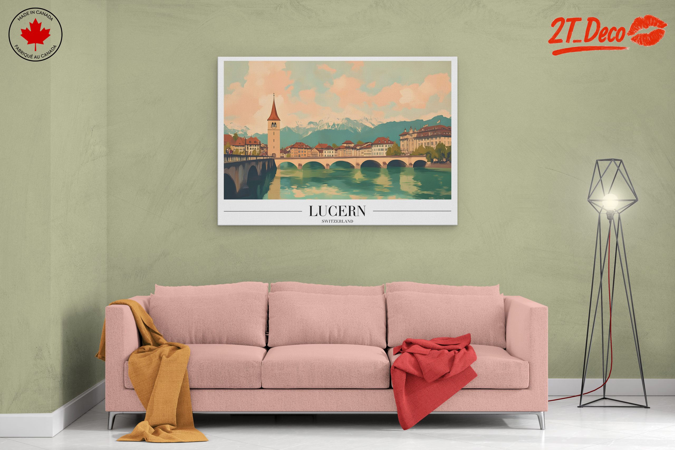 Lucerne Architectural Landscape in Soft Tones - Image 2