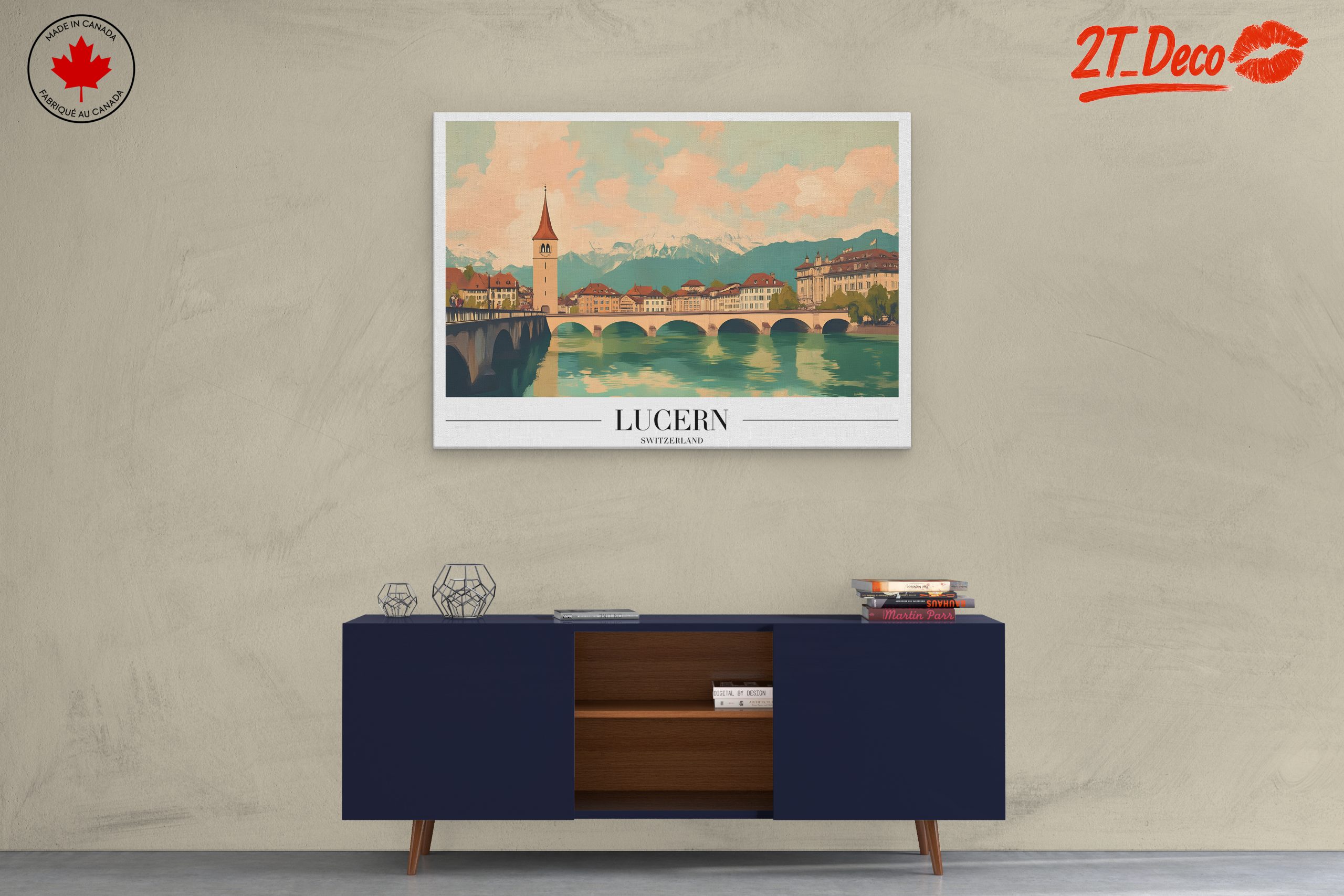 Lucerne Architectural Landscape in Soft Tones - Image 3