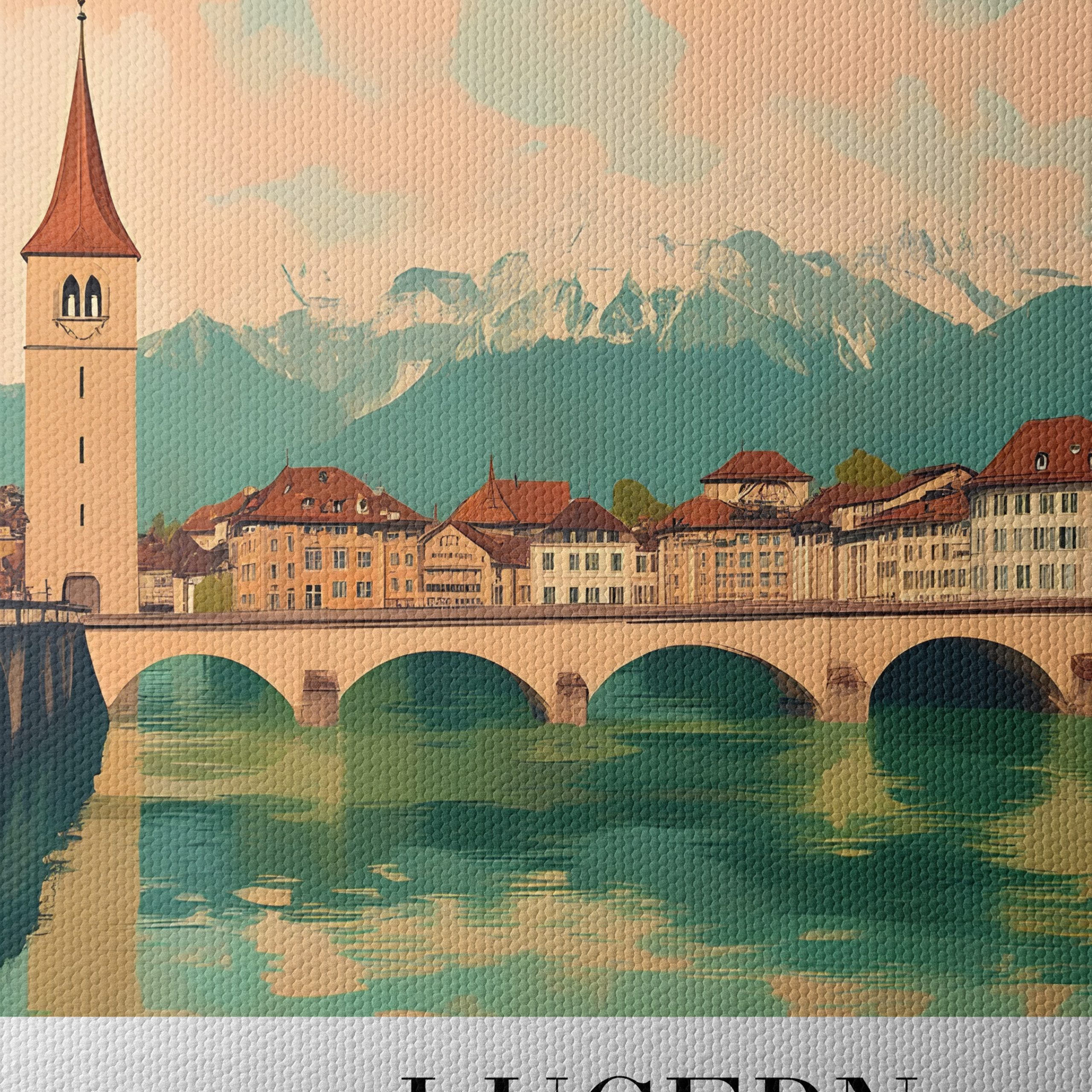 Lucerne Architectural Landscape in Soft Tones - Image 4