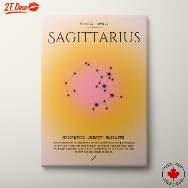 Sagittarius Zodiac Sign Celestial Art