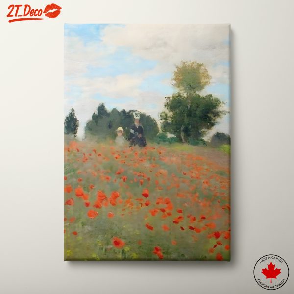 Beautiful Impressionist Landscape with Poppies