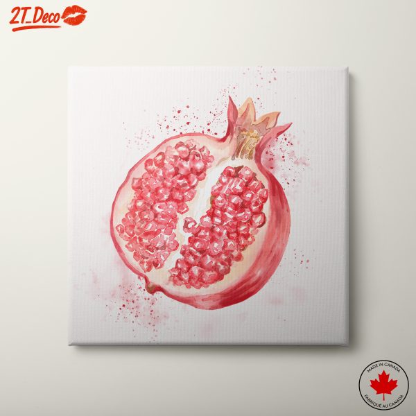 Watercolor Abstract Pomegranate Art