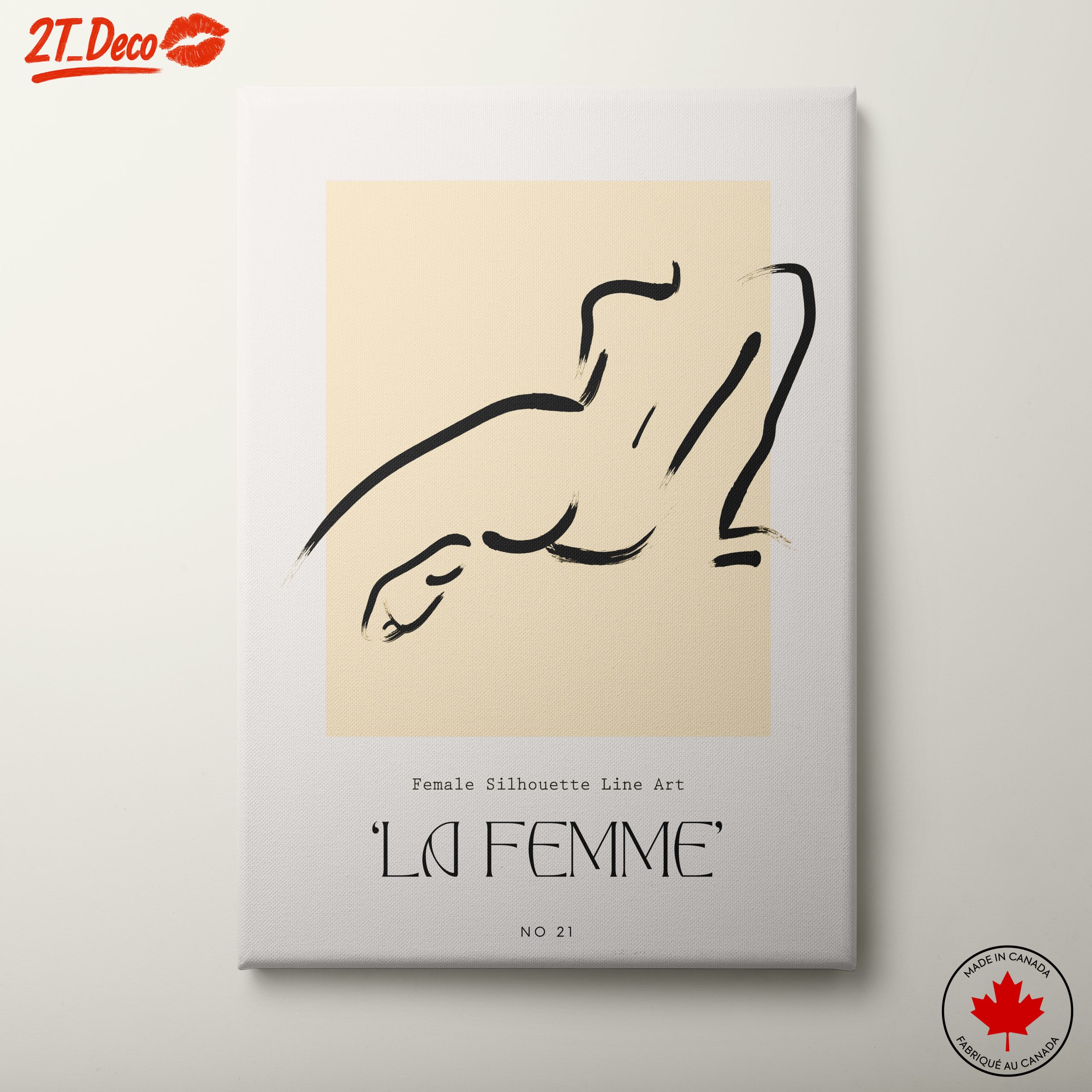 Minimalist Female Silhouette Art - La Femme