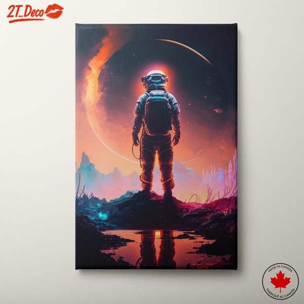 Astronaut in a Vivid Cosmic Landscape