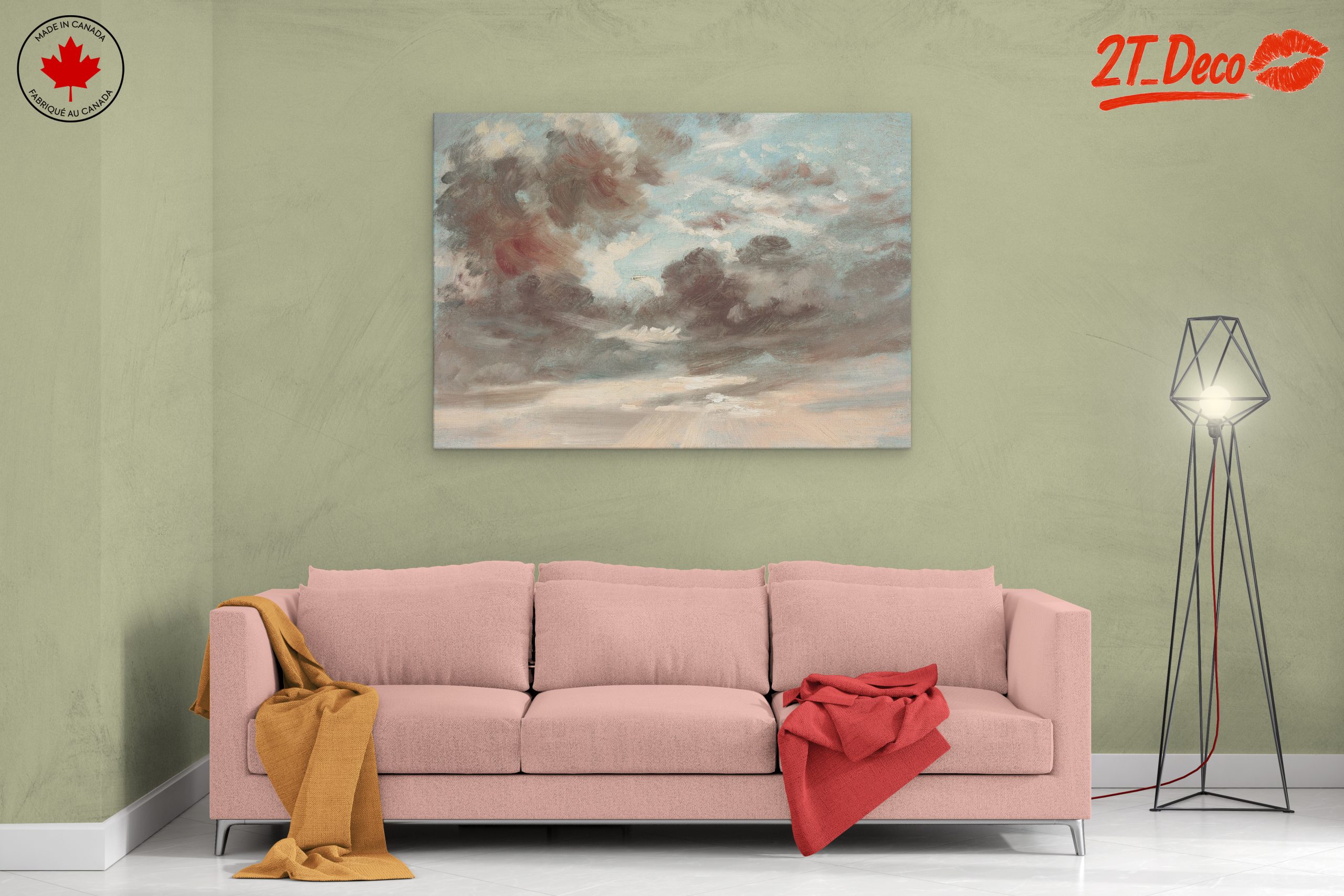 Dramatic Cloudy Sky Landscape Artwork - Image 2
