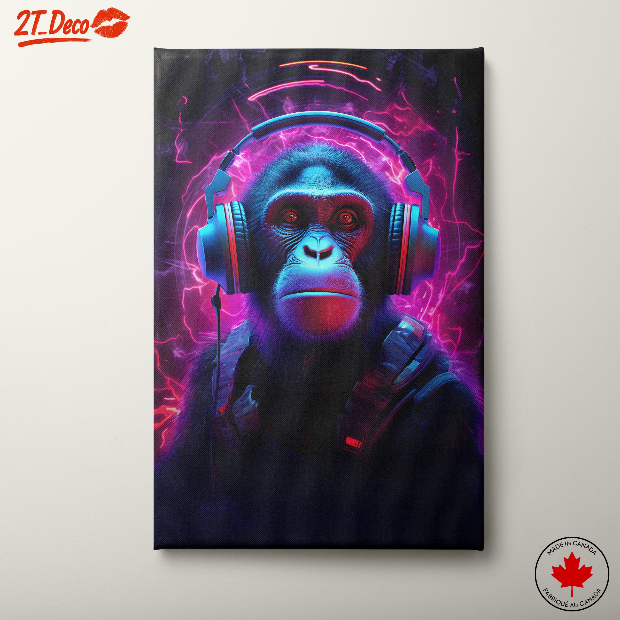 Stylized Gorilla Character with Headphones