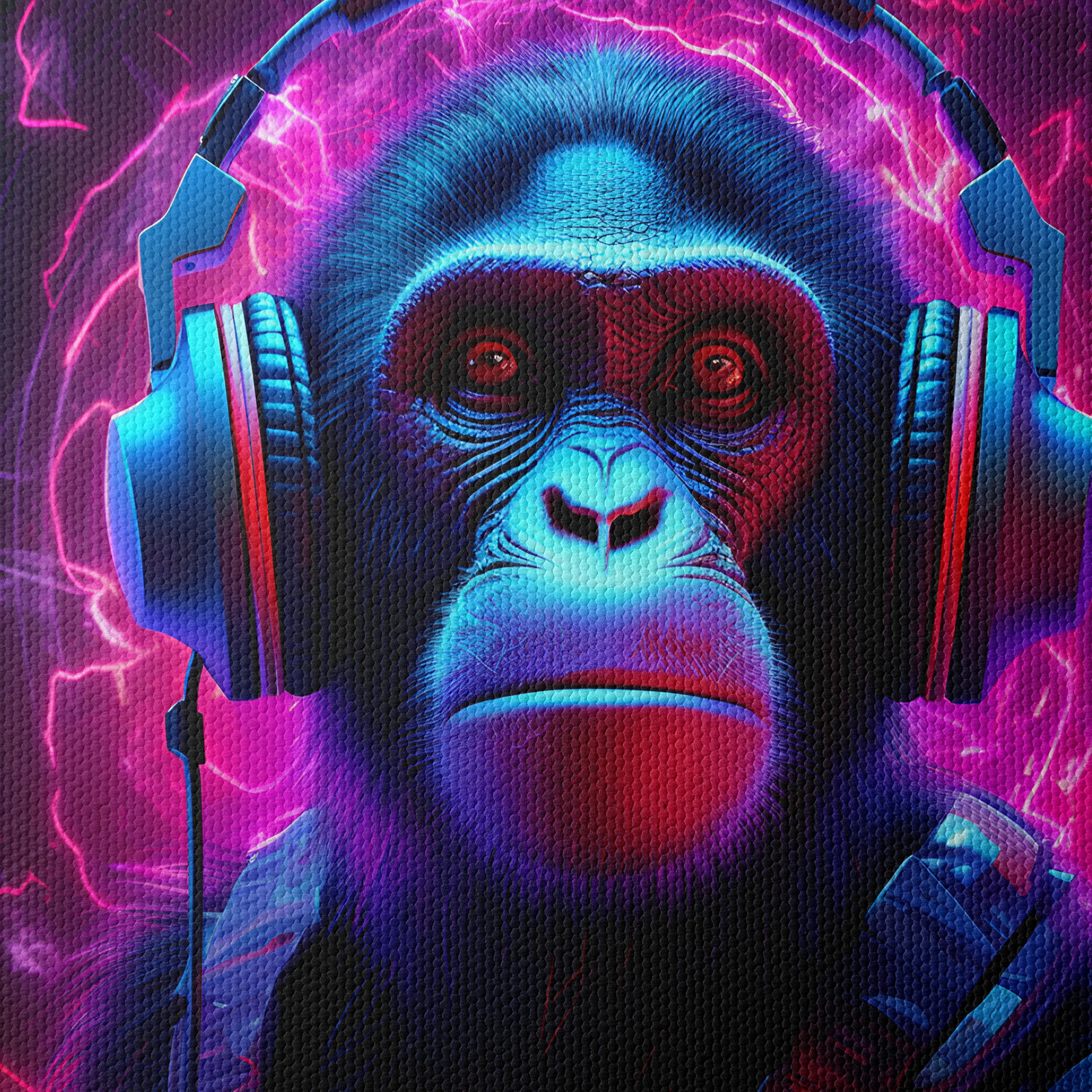 Stylized Gorilla Character with Headphones - Image 4