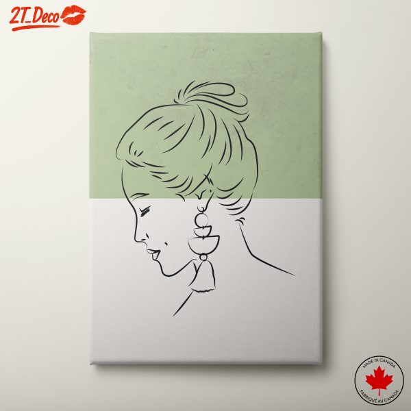 Stylized Portrait of a Woman with Earrings