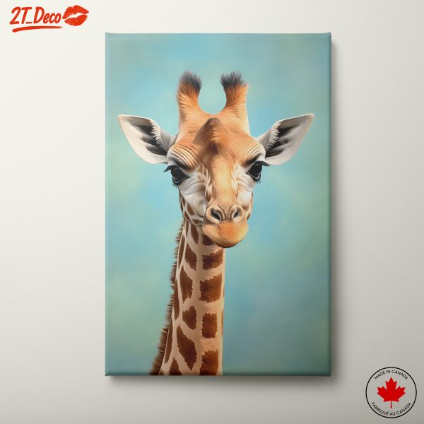 Majestic Giraffe Portrait with Soft Background