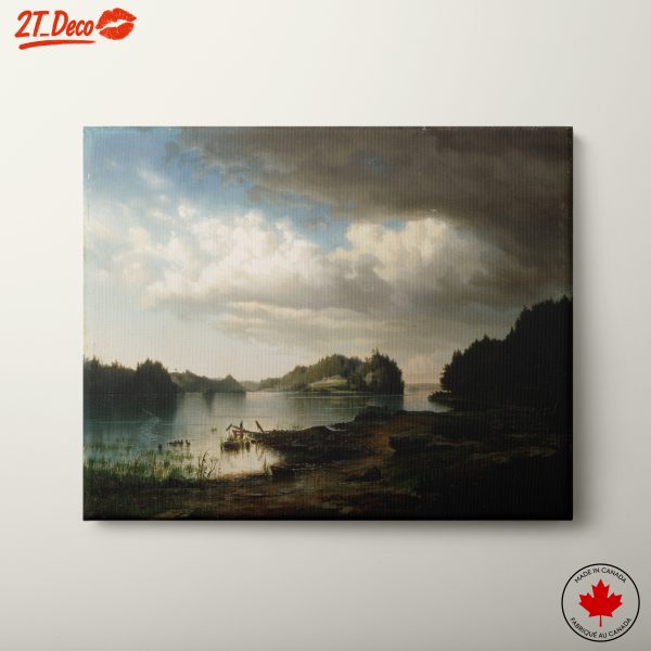 Peaceful Abstract Landscape with Dramatic Sky
