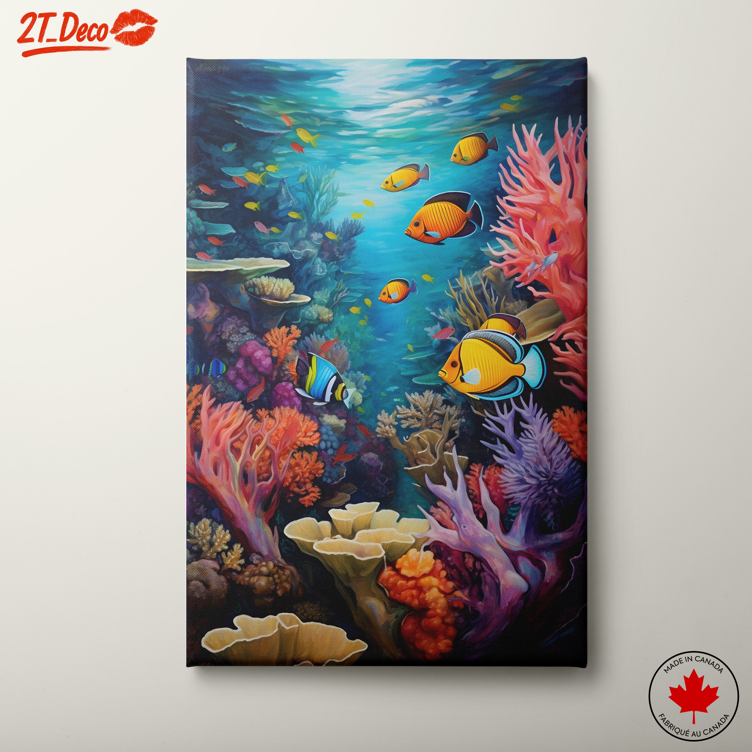 Colorful Abstract Marine Life Underwater Artwork