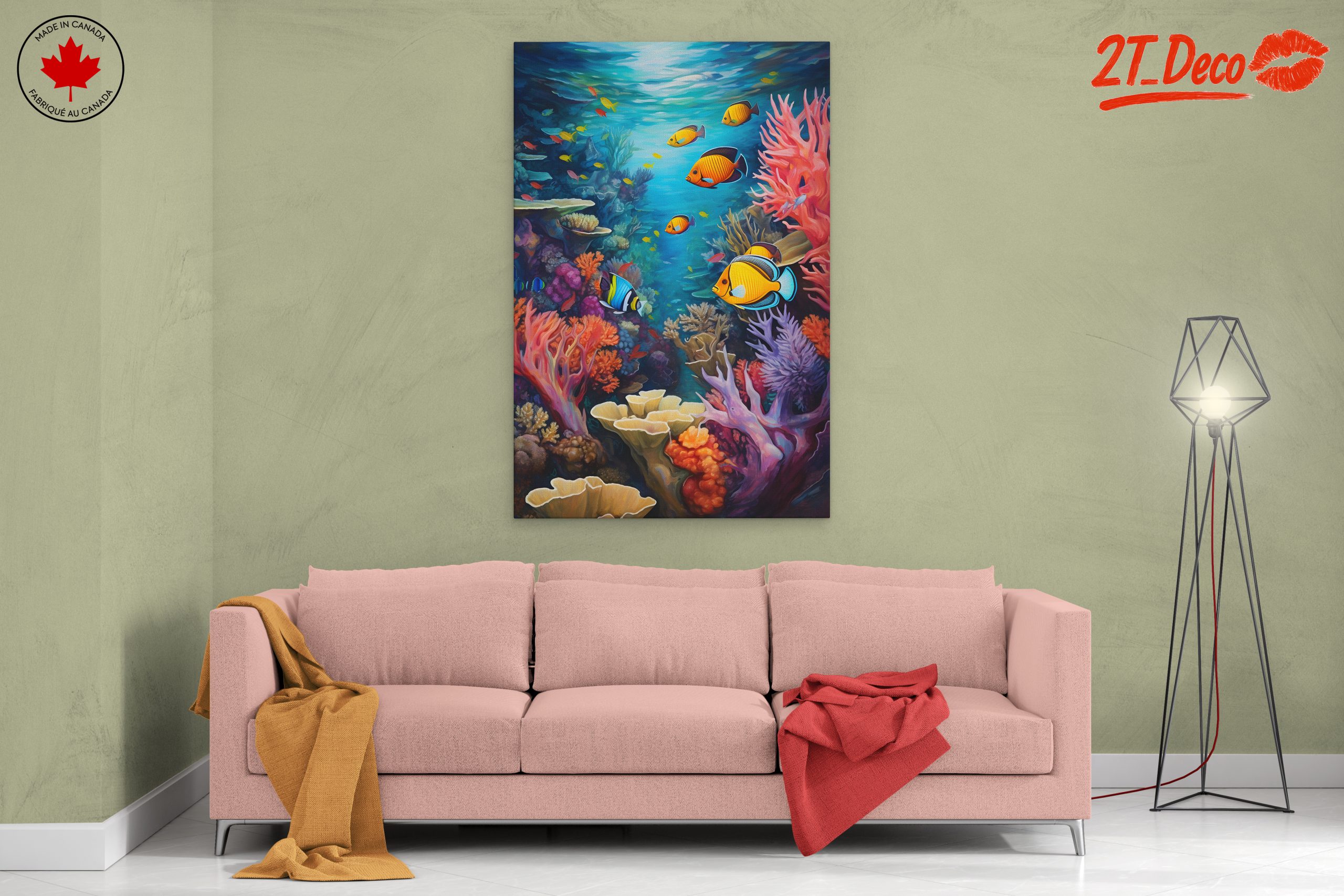 Colorful Abstract Marine Life Underwater Artwork - Image 2