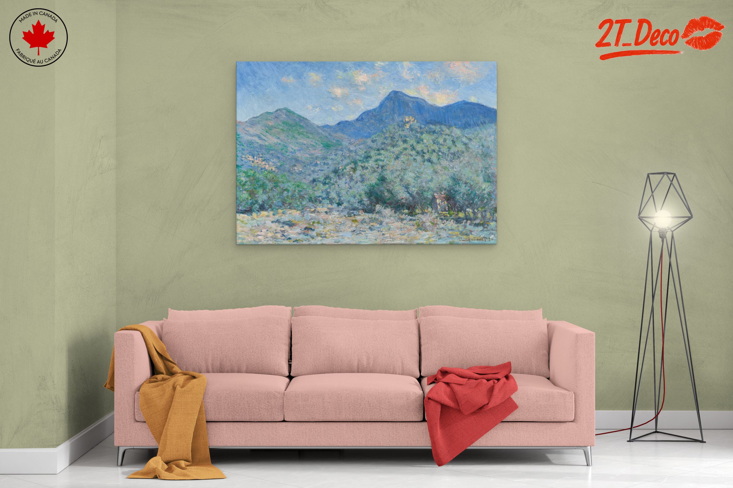 Impressionistic Abstract Landscape with Mountains - Image 2