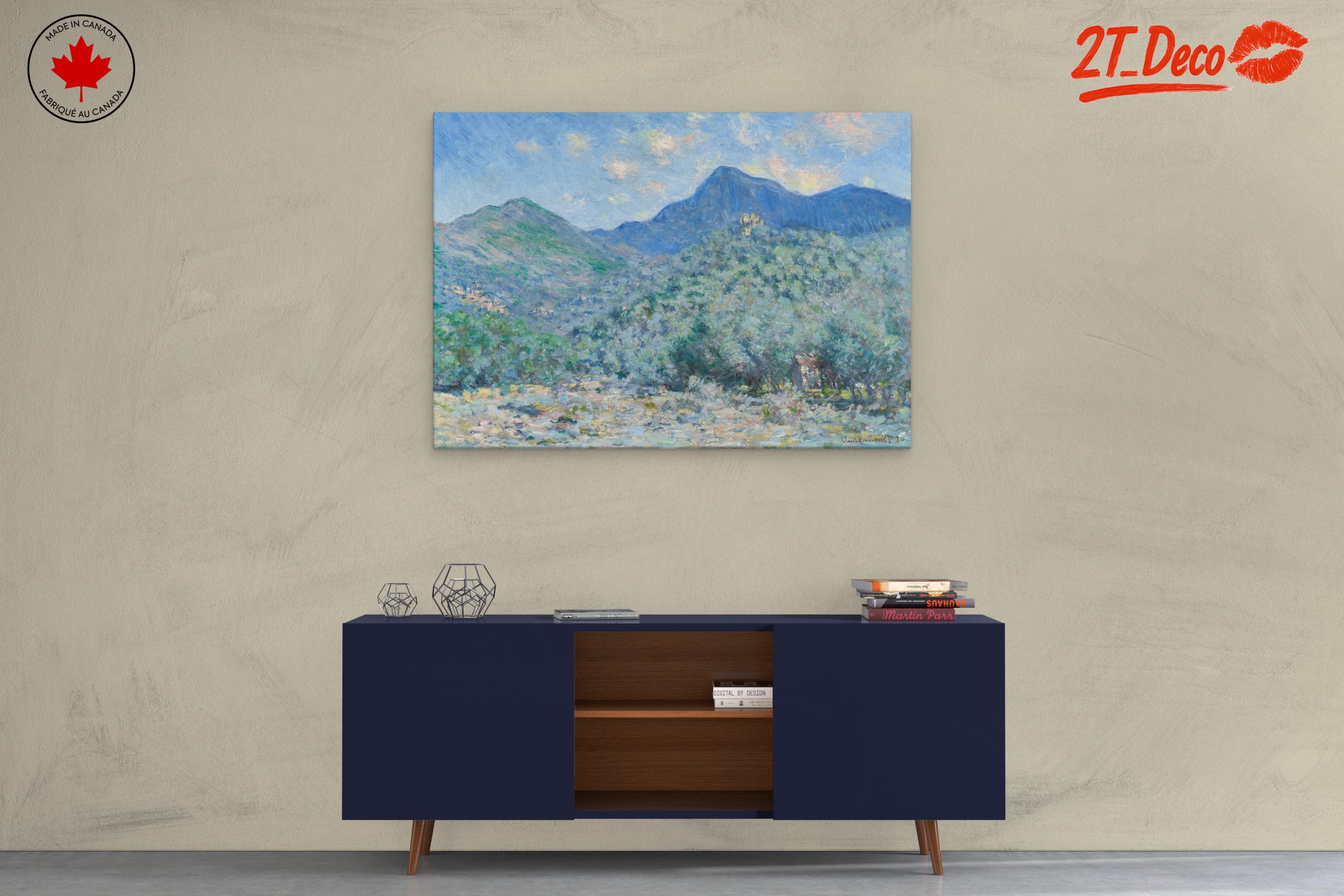 Impressionistic Abstract Landscape with Mountains - Image 3