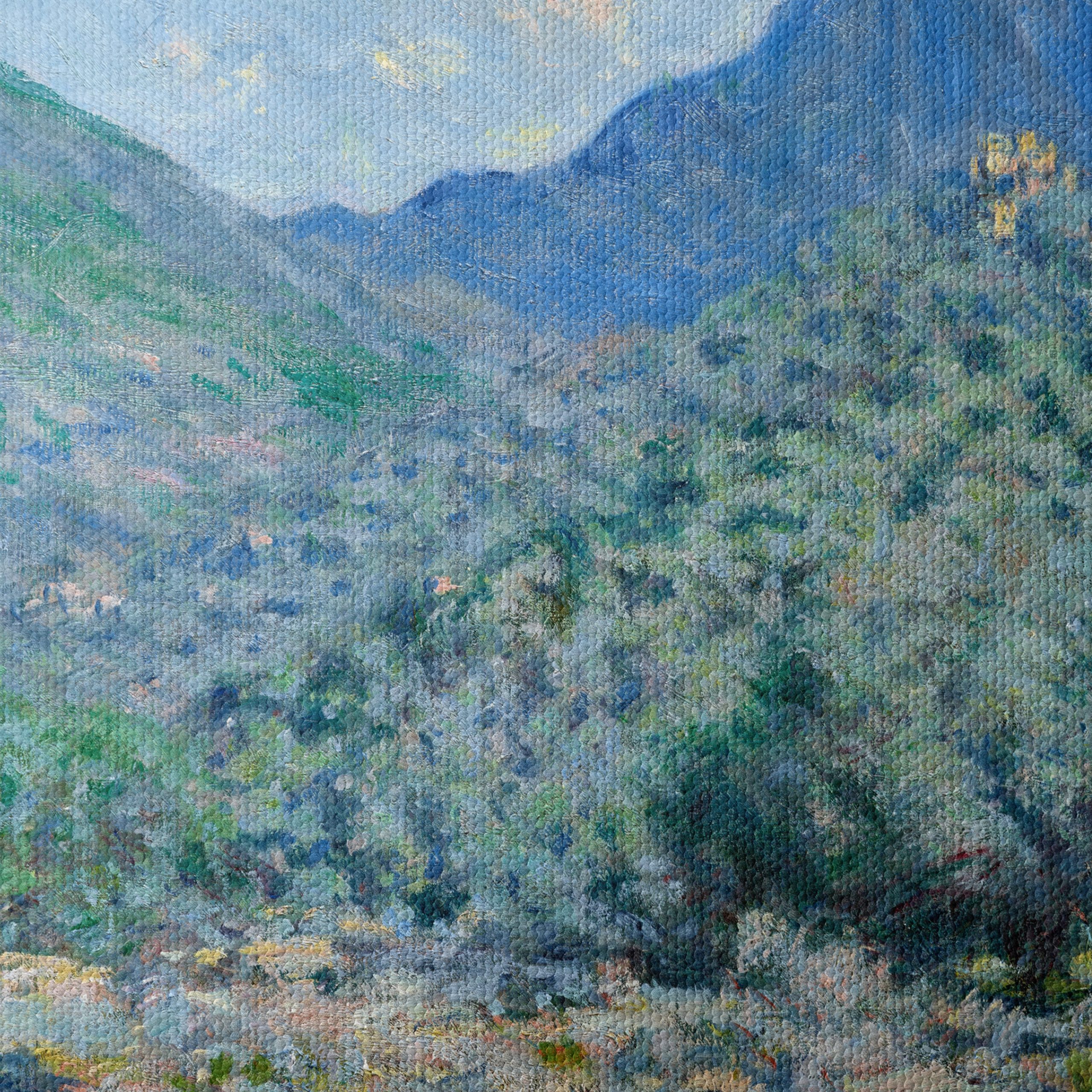Impressionistic Abstract Landscape with Mountains - Image 4