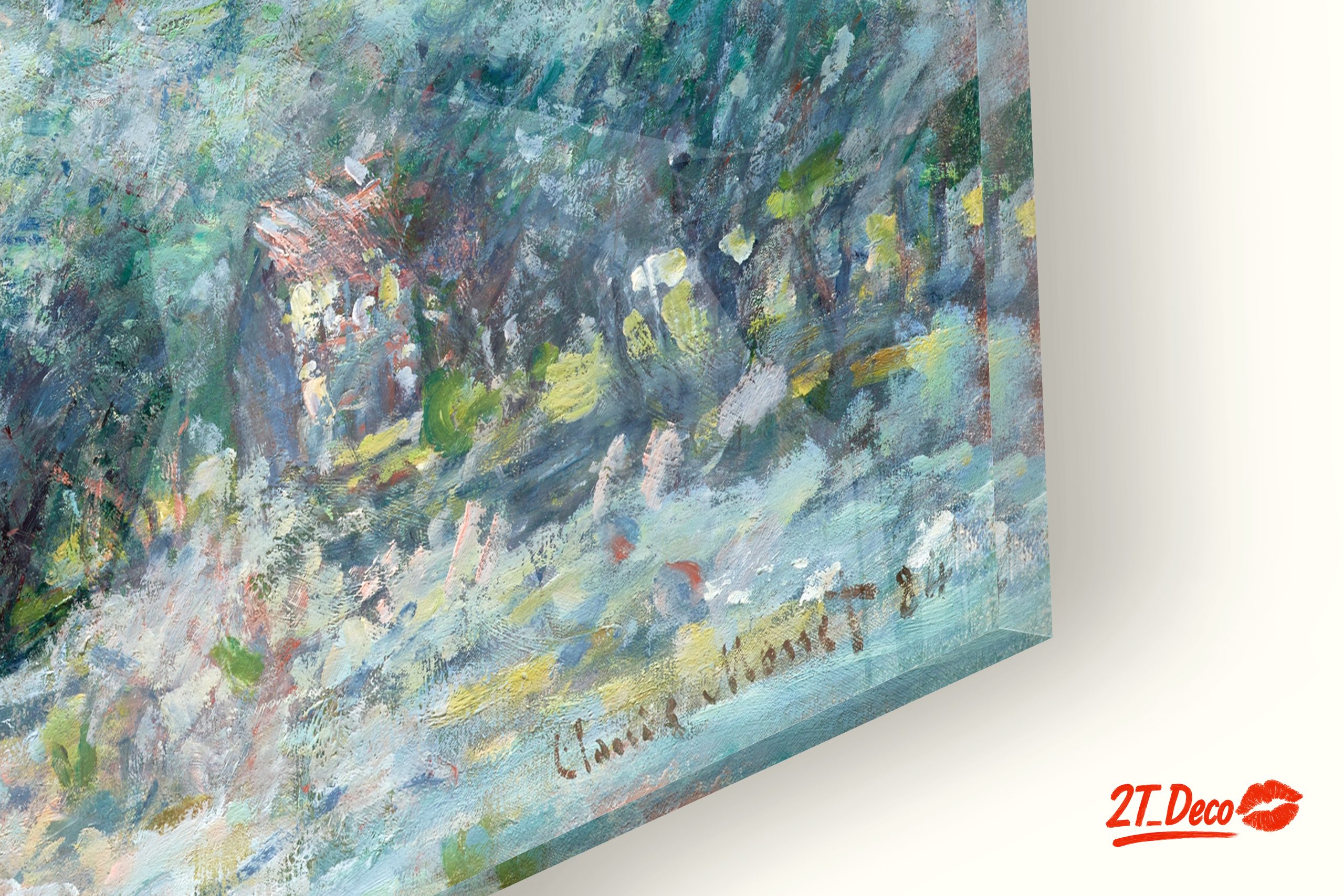 Impressionistic Abstract Landscape with Mountains - Image 9