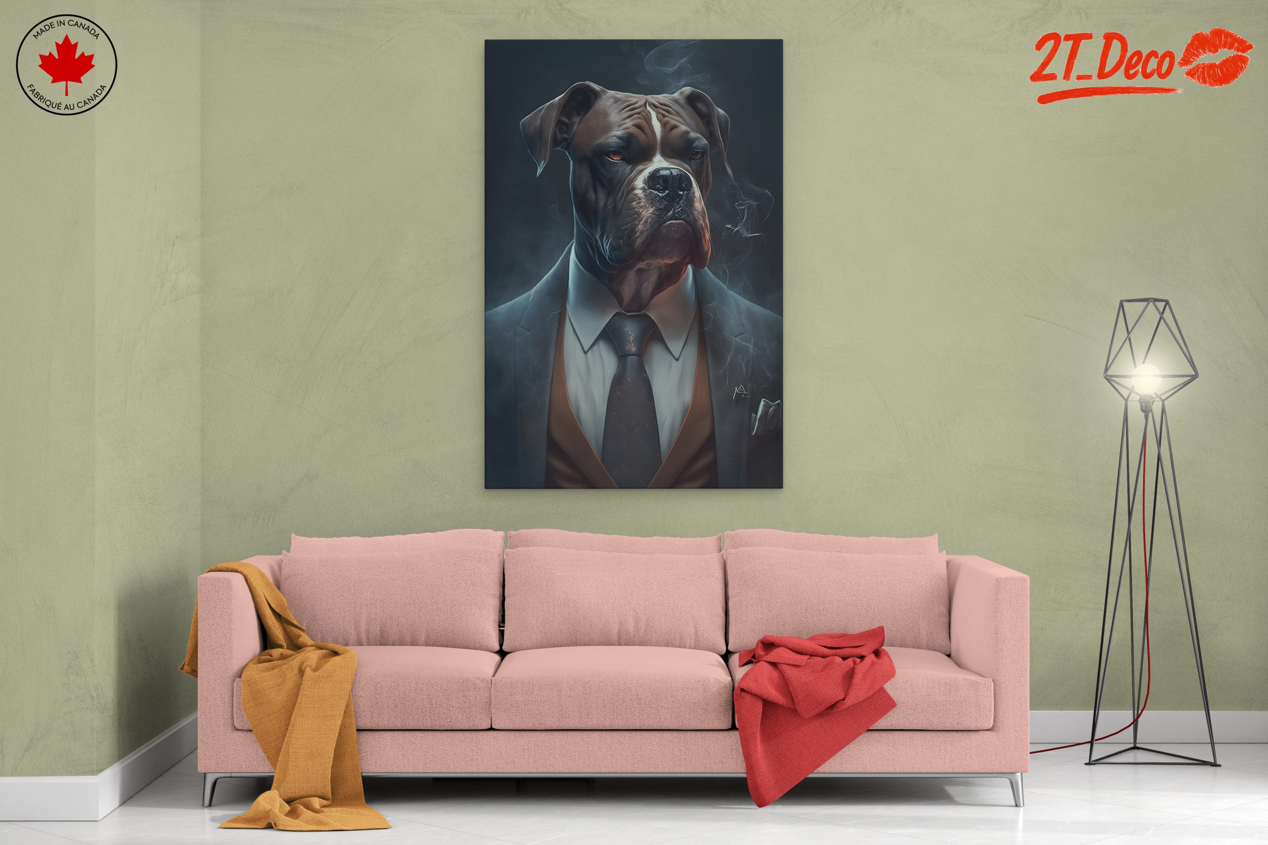 Elegant Dog in a Suit with Smoke - Image 2