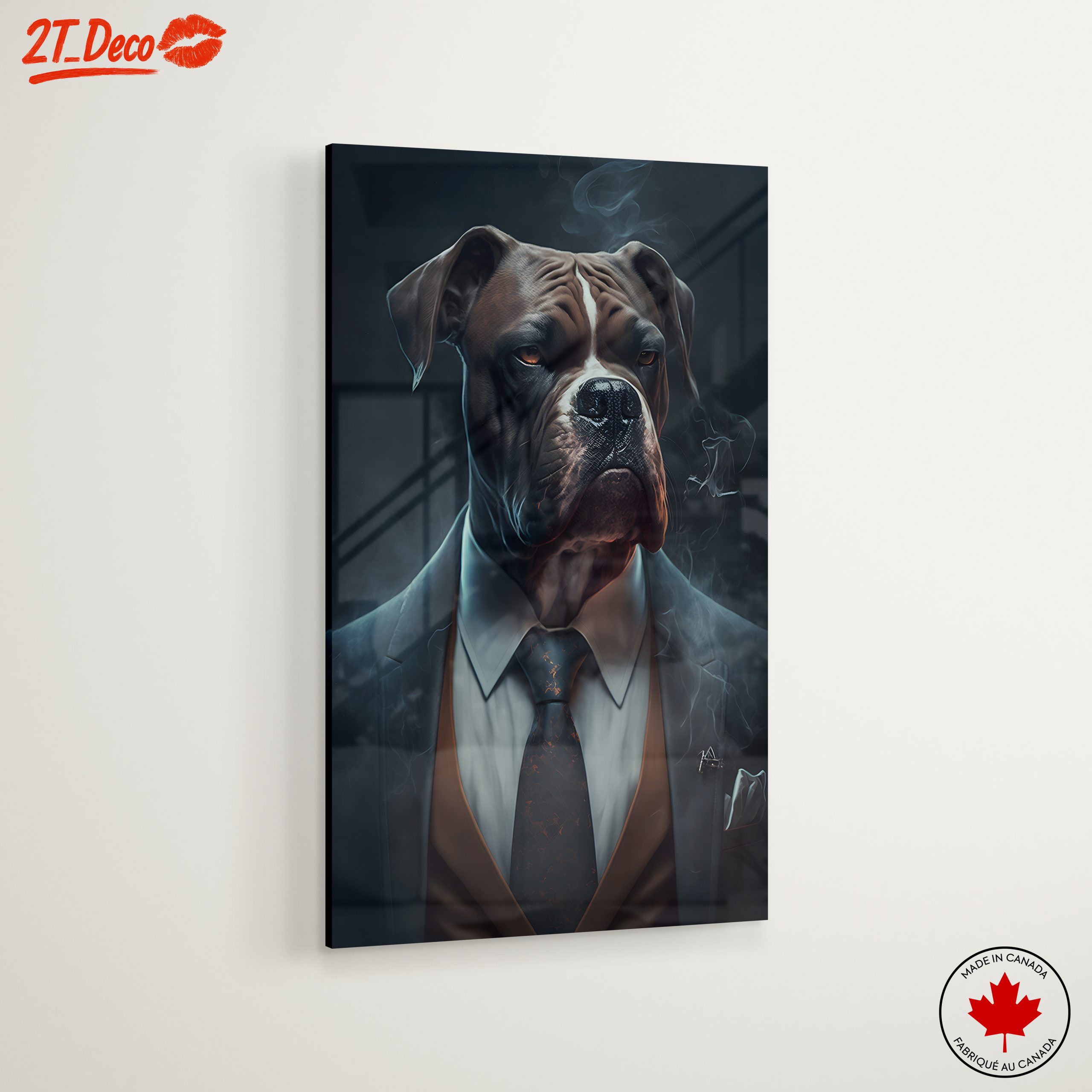 Elegant Dog in a Suit with Smoke - Image 6