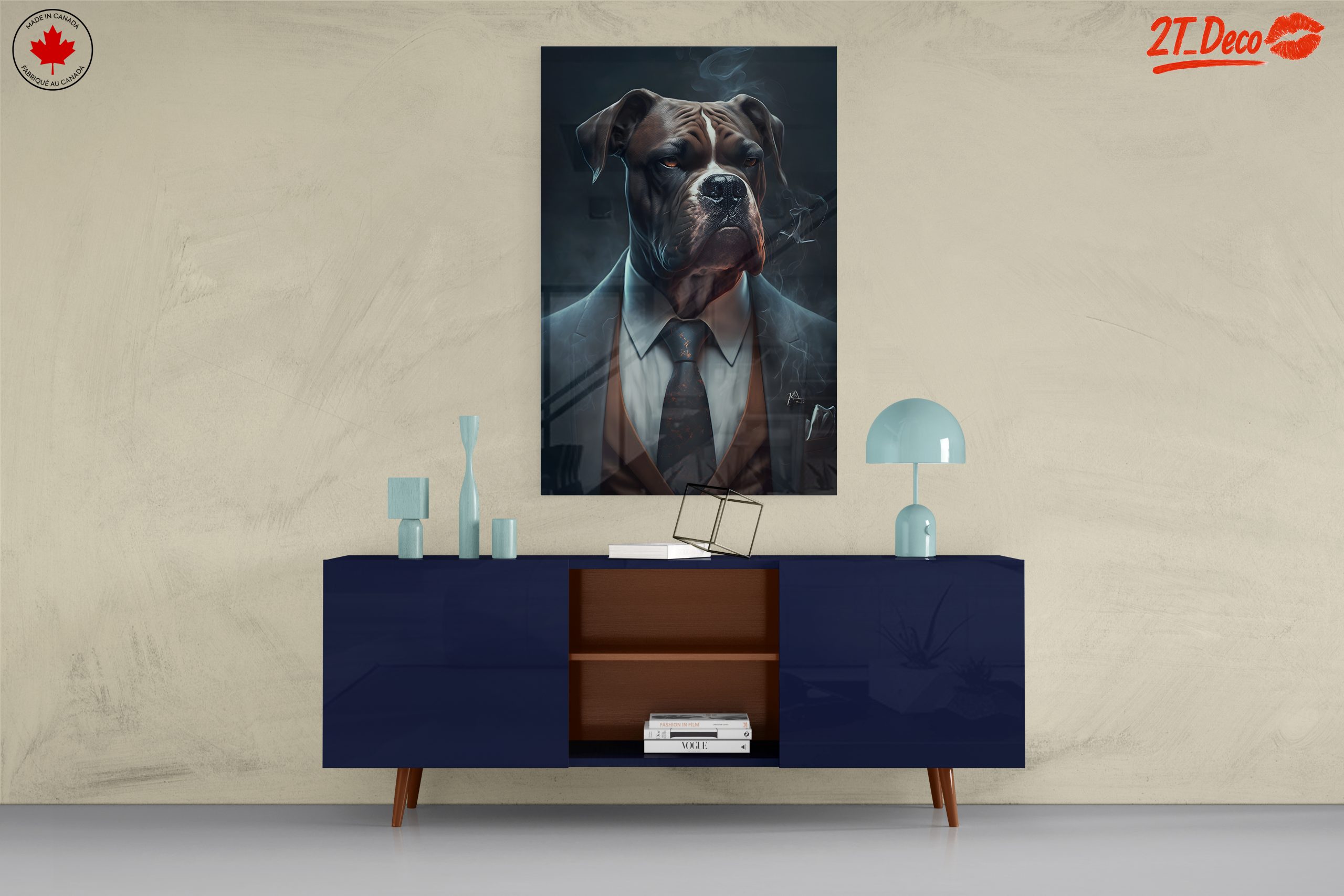 Elegant Dog in a Suit with Smoke - Image 8