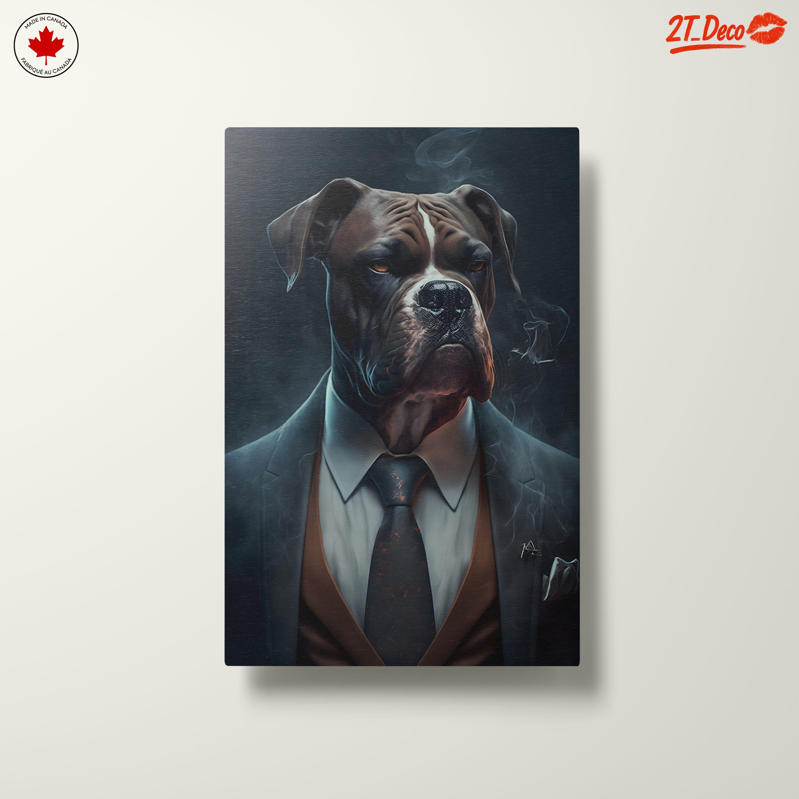 Elegant Dog in a Suit with Smoke - Image 10