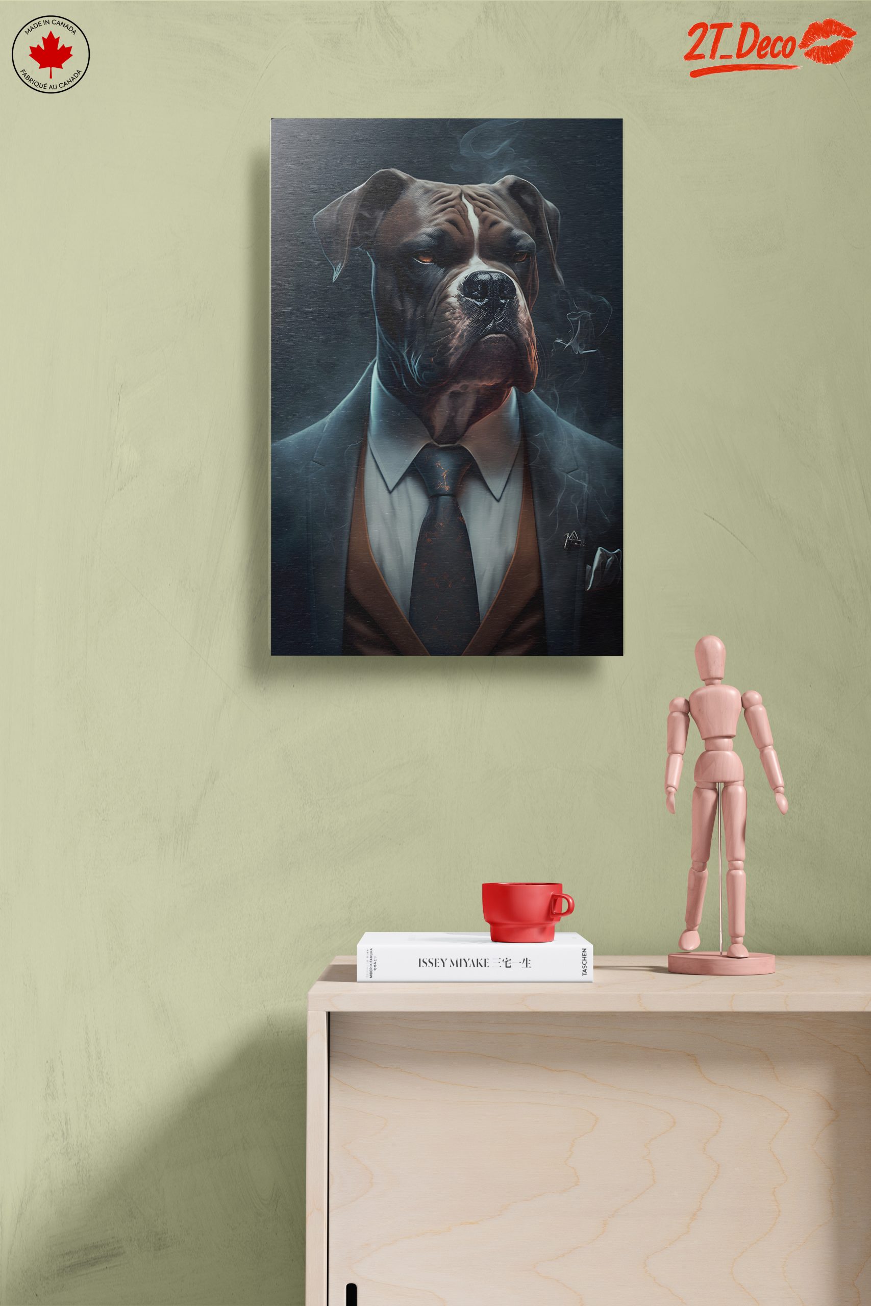 Elegant Dog in a Suit with Smoke - Image 14